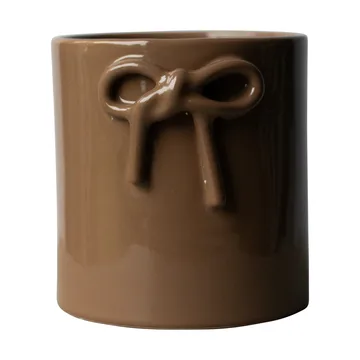 Bow pot Ø14 cm - Shiny nougat - DBKD