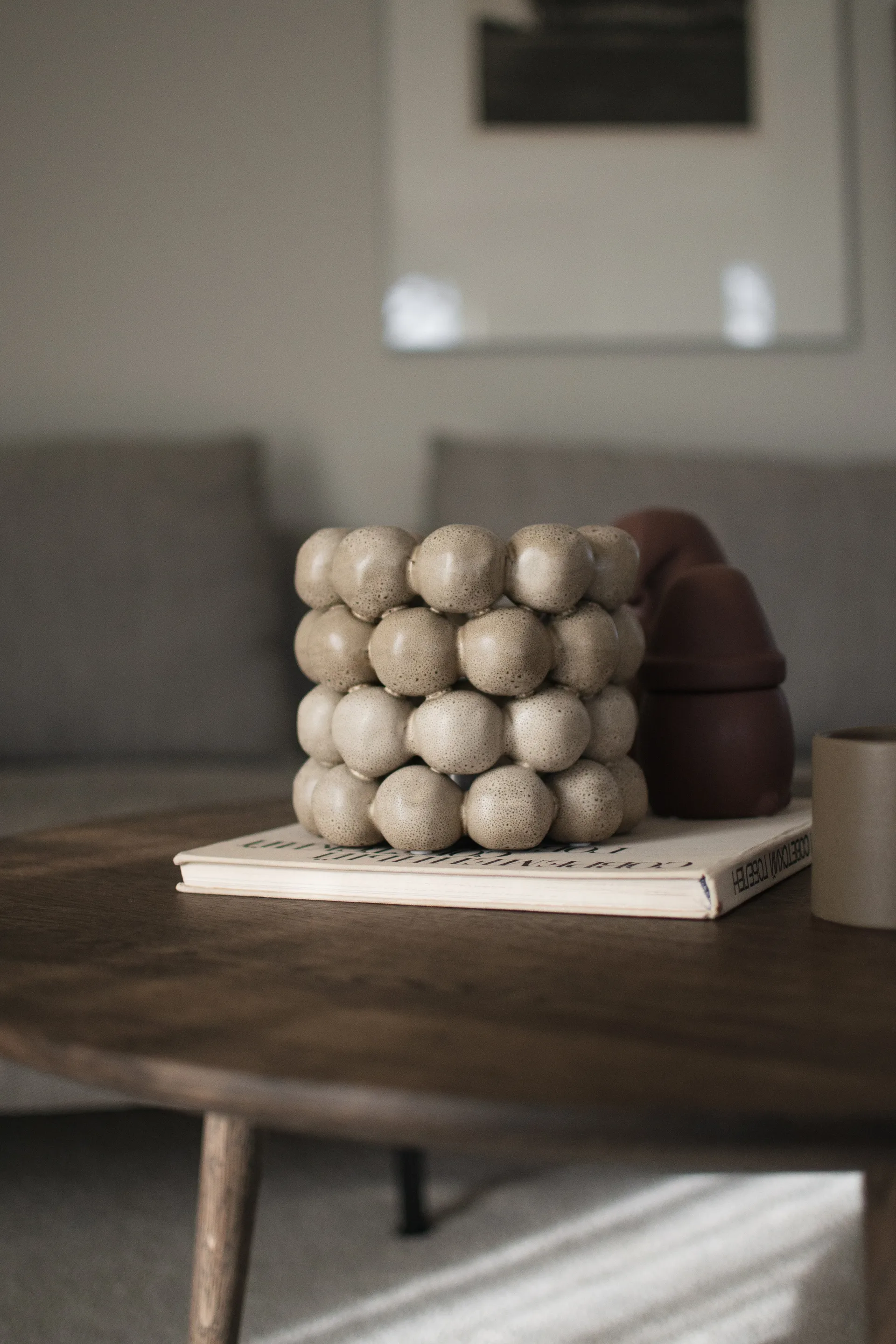 Bright kaarsenhouder Ø17 cm, Beige DBKD