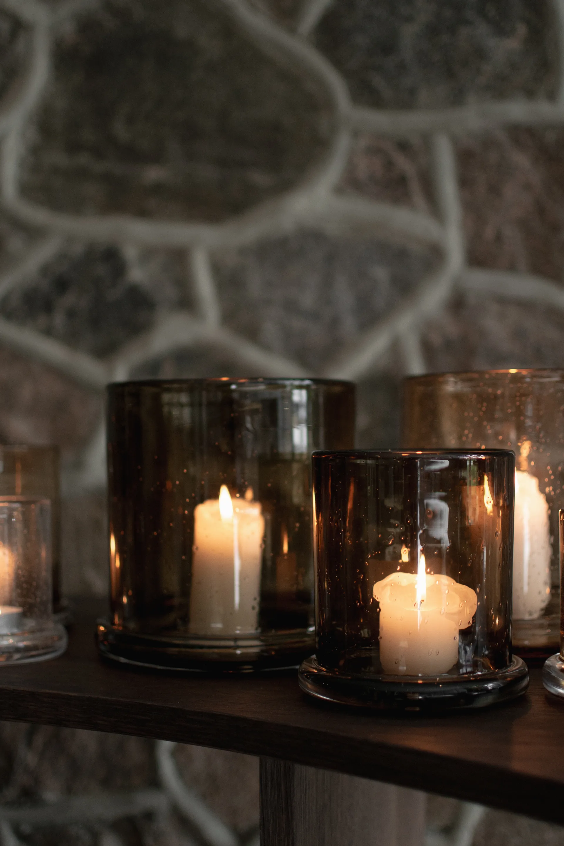 Bubble kaarsenhouder Ø10 cm, Brown DBKD