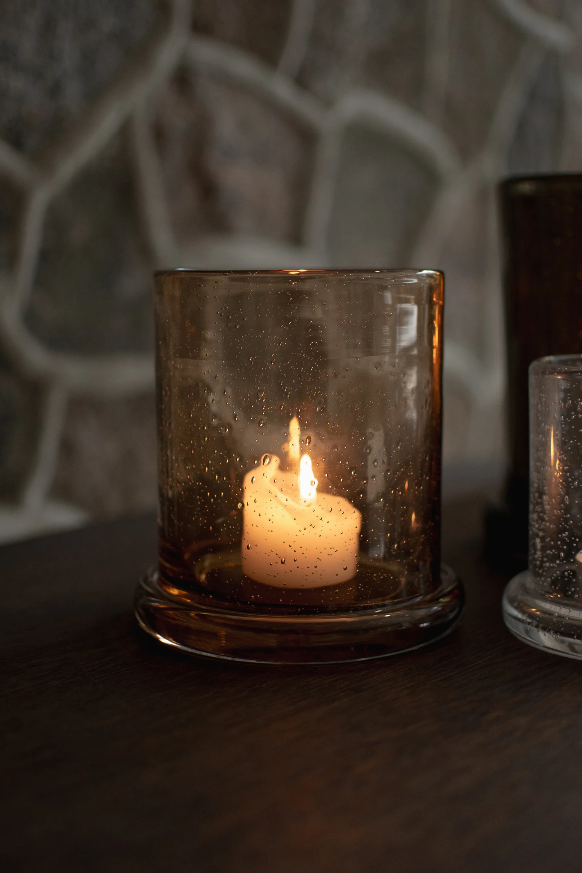 Bubble kaarsenhouder Ø14 cm, Rust DBKD