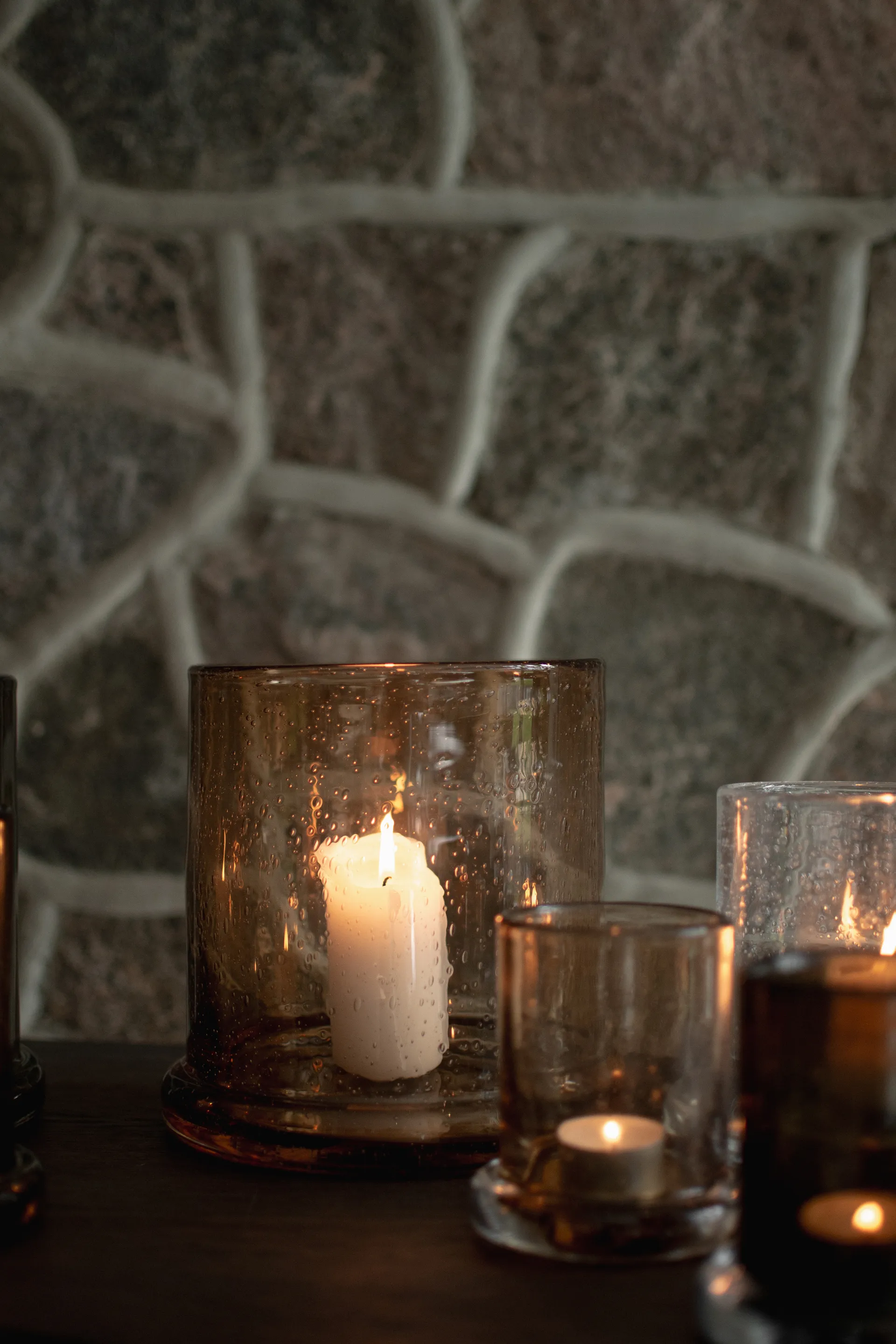 Bubble kaarsenhouder Ø20 cm, Rust DBKD