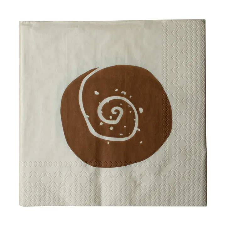 Bulle papieren servet 20-pack - Creme-Brown, 33x33 cm - DBKD