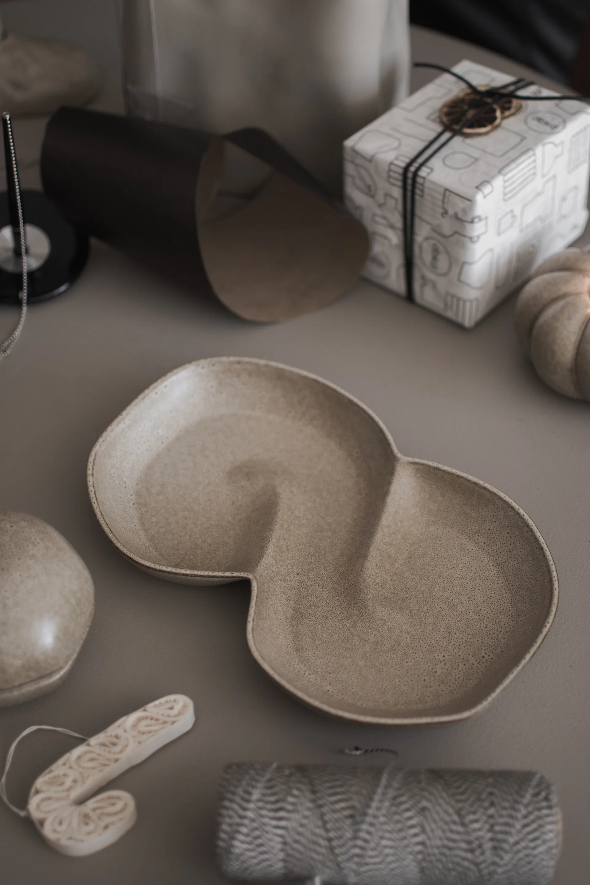 Bun kom met deksel 11x18 cm, Beige DBKD