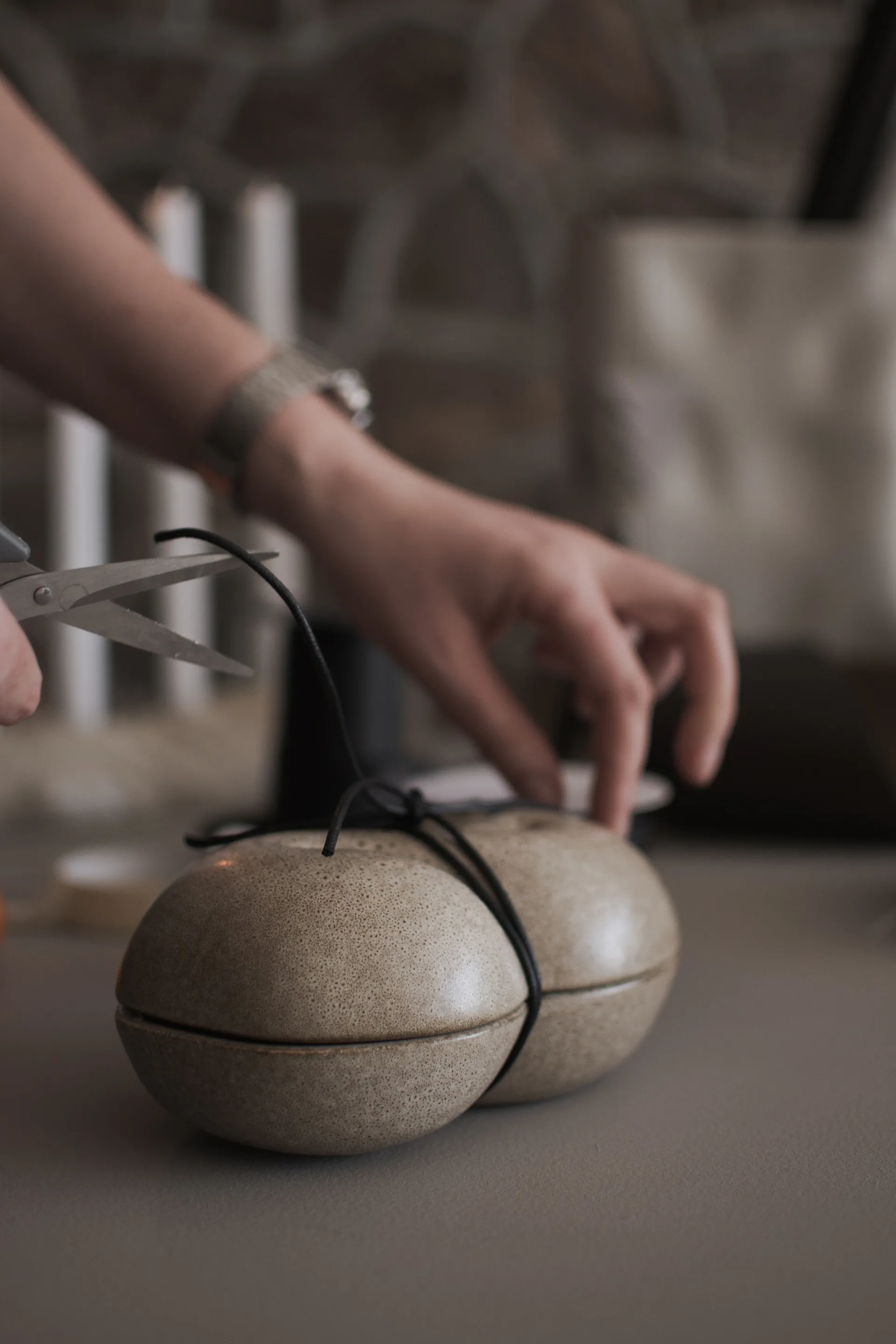 Bun kom met deksel 11x18 cm, Beige DBKD