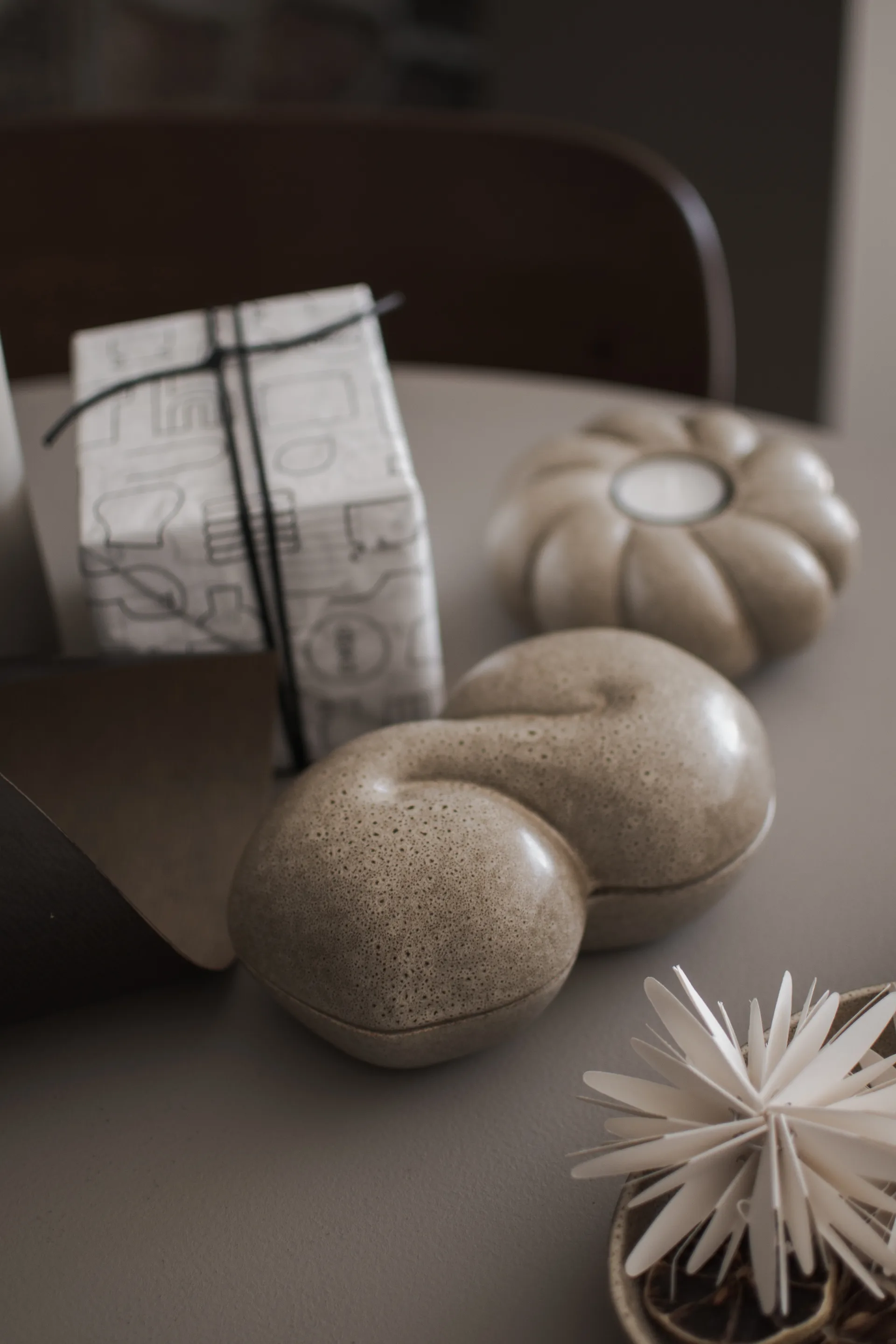 Bun kom met deksel 11x18 cm, Beige DBKD