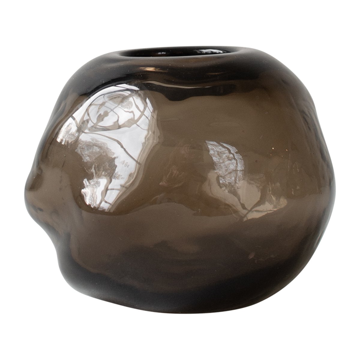 DBKD Bunch mini waxinelichtjeshouder o12 cm Brown | Scandinavisch Interieur | Kaarsenhouders & kaarsenborden | Bruin
