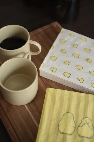 Chubby chicken papieren servet 20-pack - Yellow, 33x33 cm - DBKD