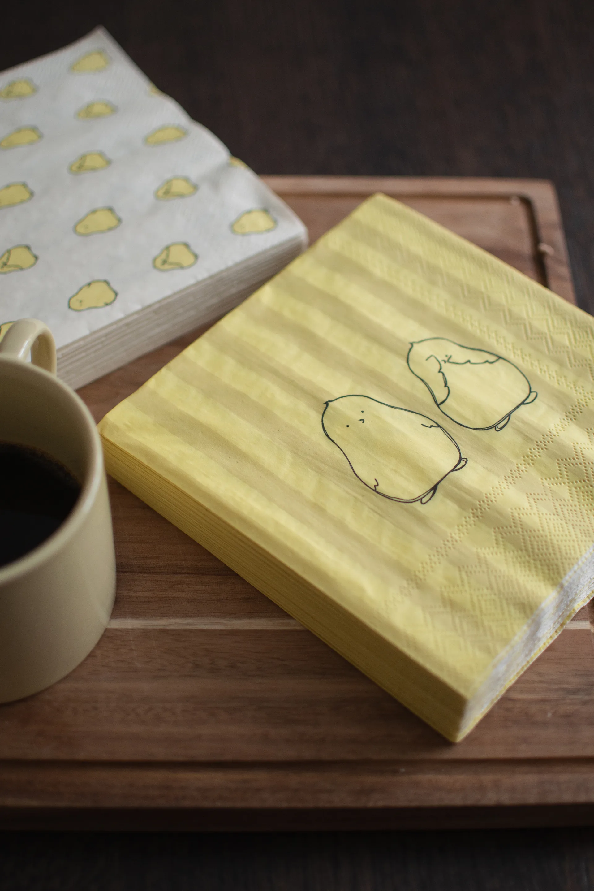 Chubby chicken stripe papieren servet 20-pack, Creme, 33x33 cm DBKD