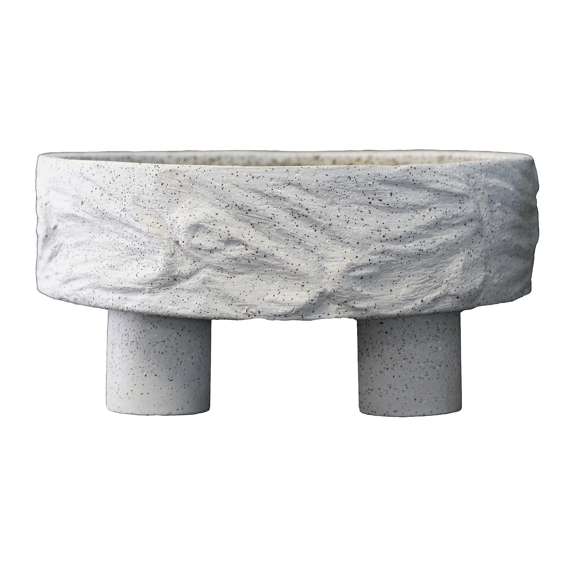 Clay plate bord op poten Ø25 cm, Zand DBKD