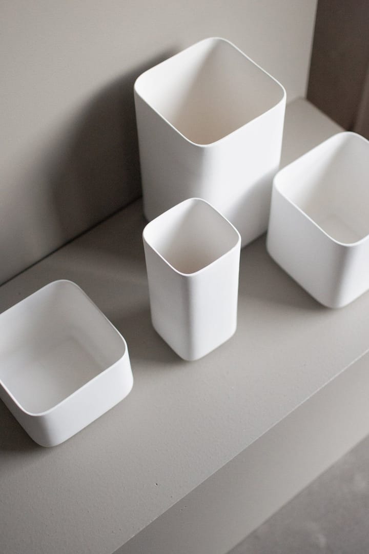 Cube plant lage pot Ø13 cm, Matte white DBKD