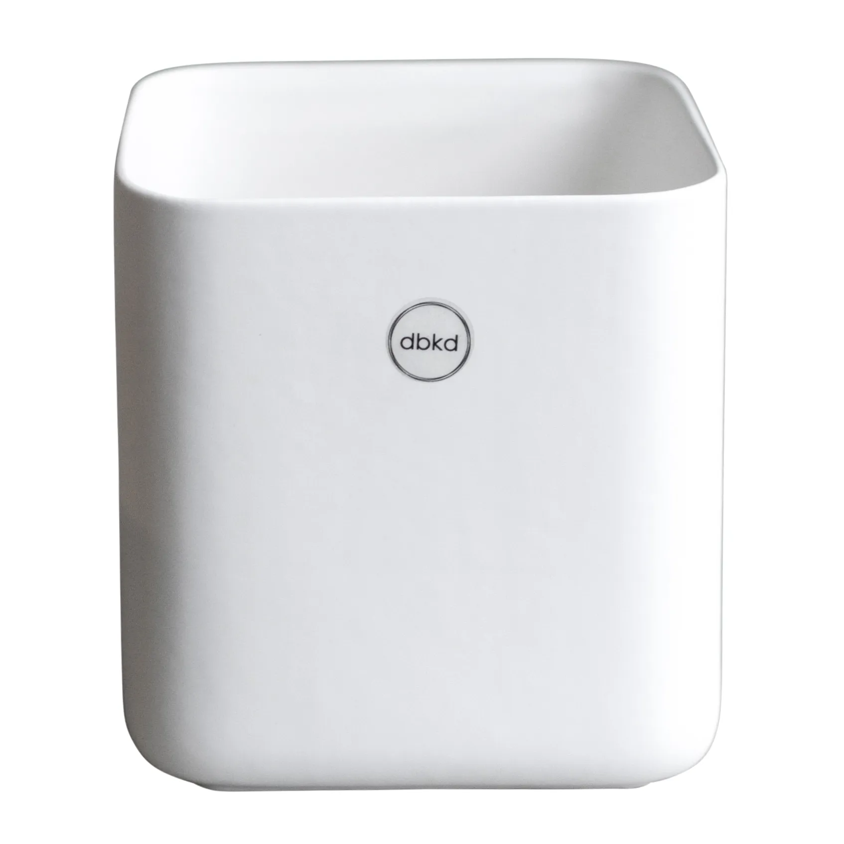 Cube pot small Ø13 cm, Matte White DBKD