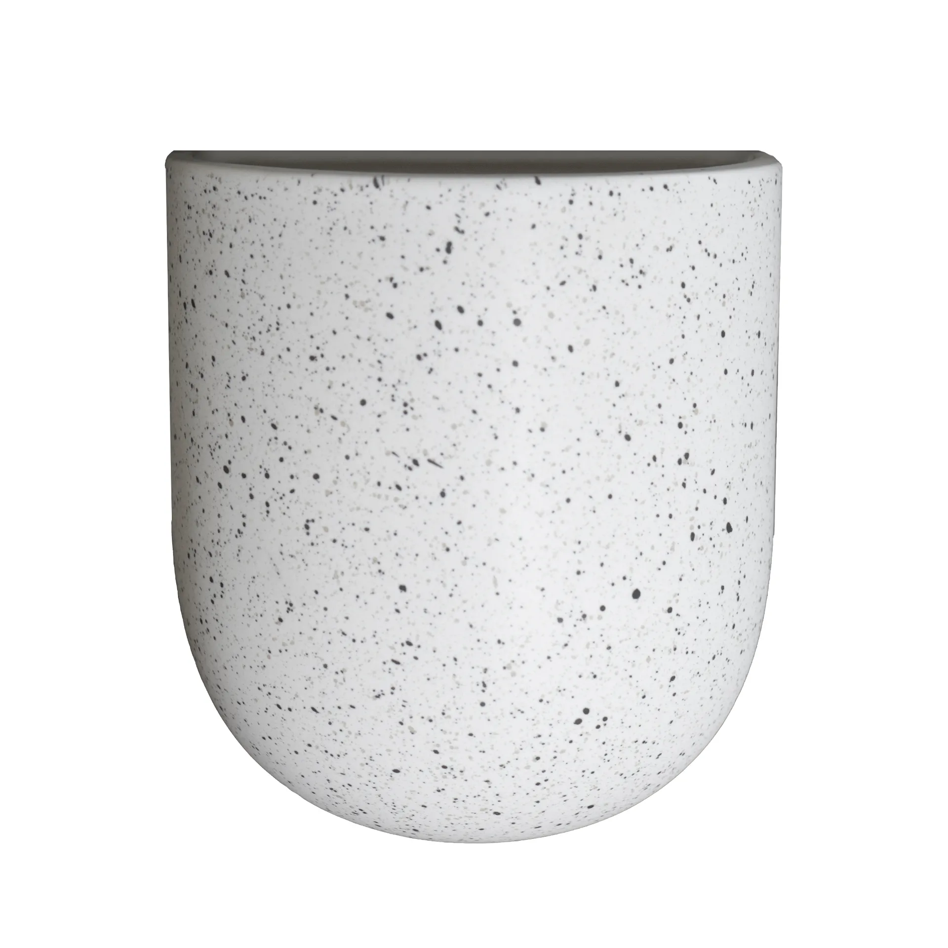 Cut wandbloempot white dot, Large DBKD