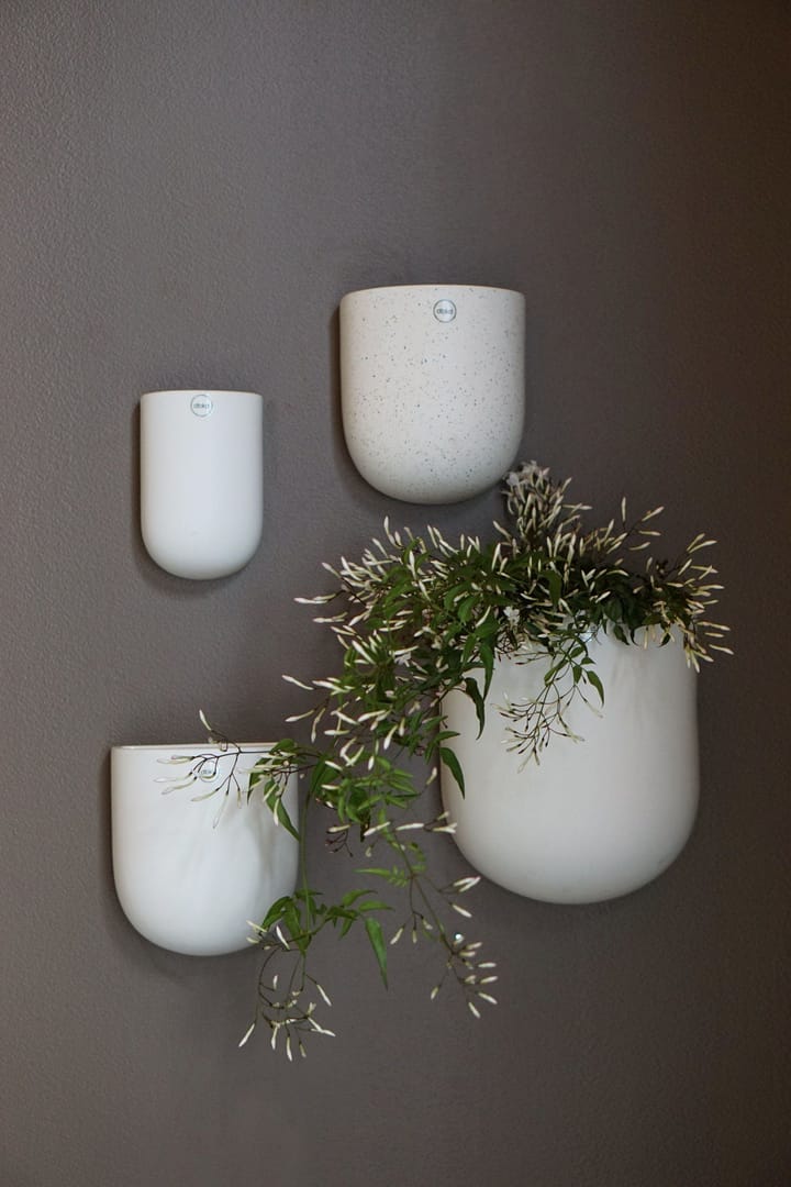 Cut wandbloempot wit, groot DBKD
