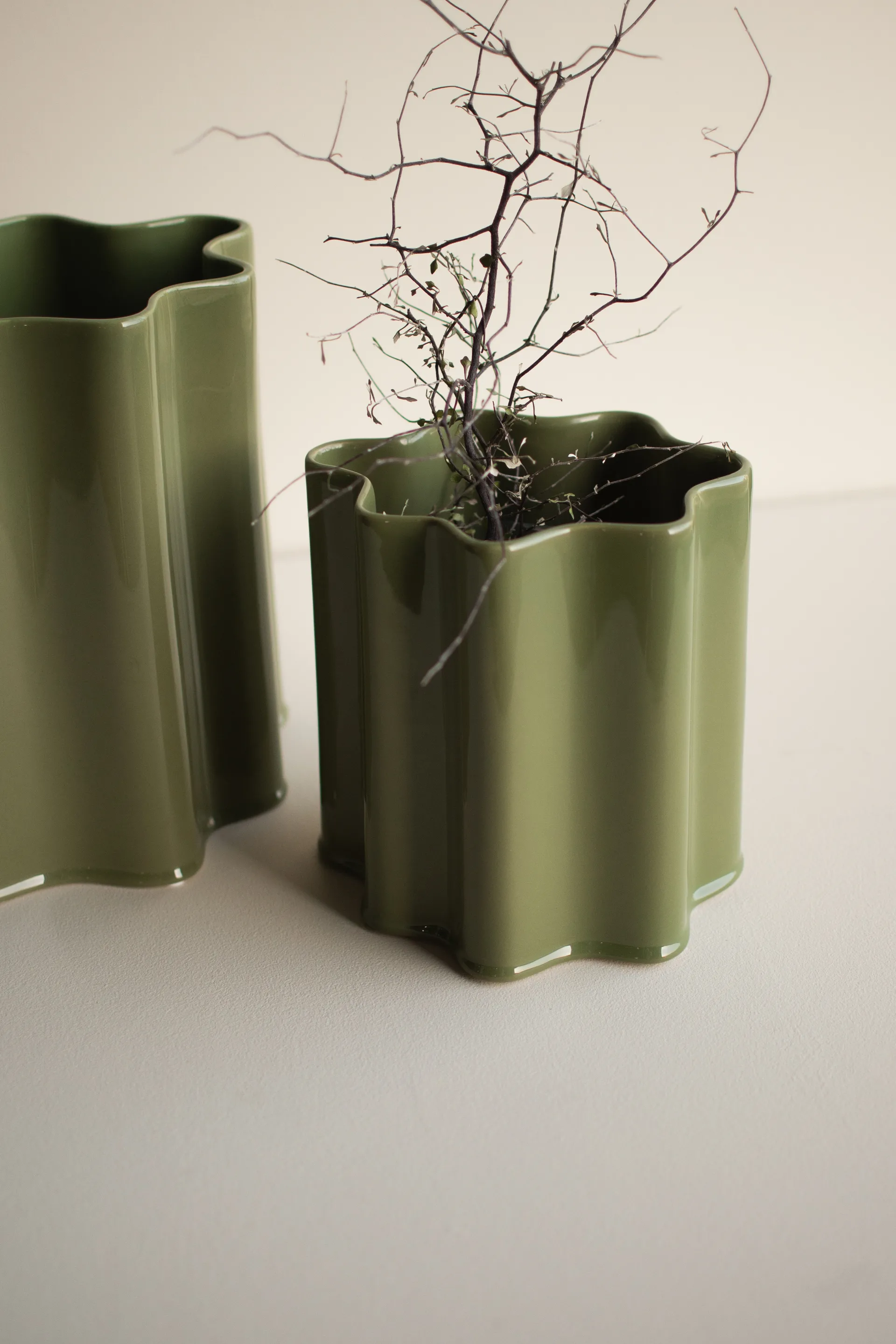 Filter pot, Shiny green, Ø18 cm DBKD