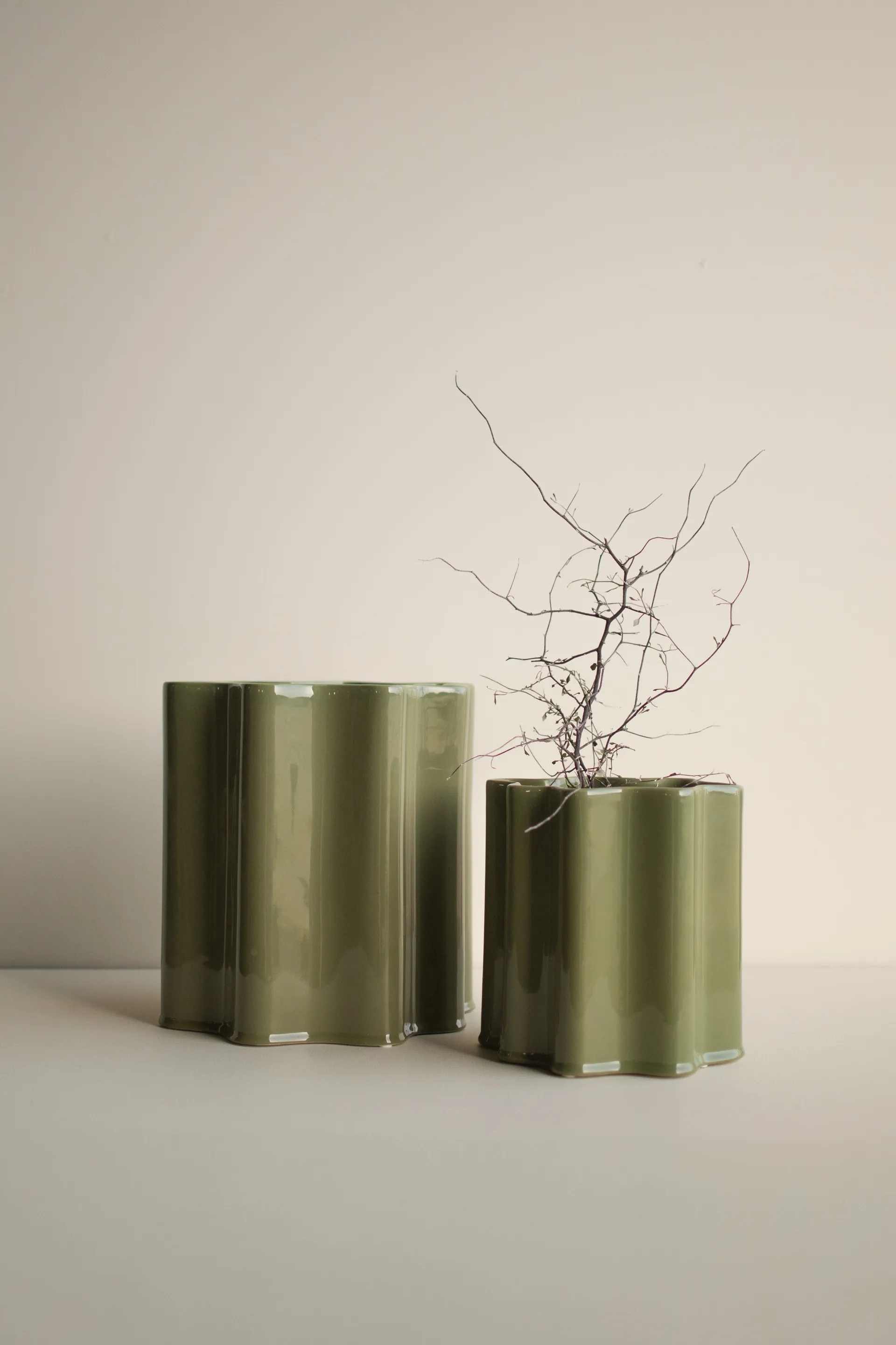 Filter pot, Shiny green, Ø25 cm DBKD