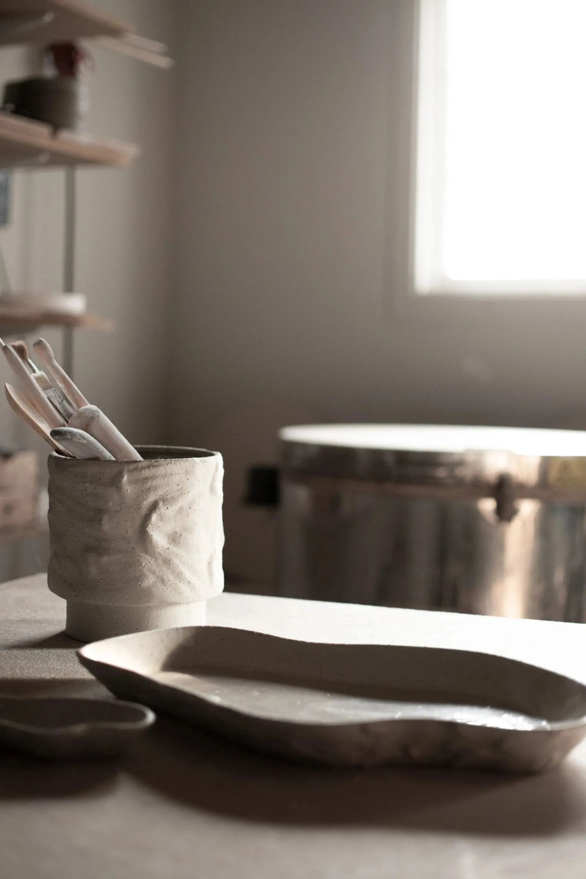 Flow schotel small 9x14 cm, Zand DBKD