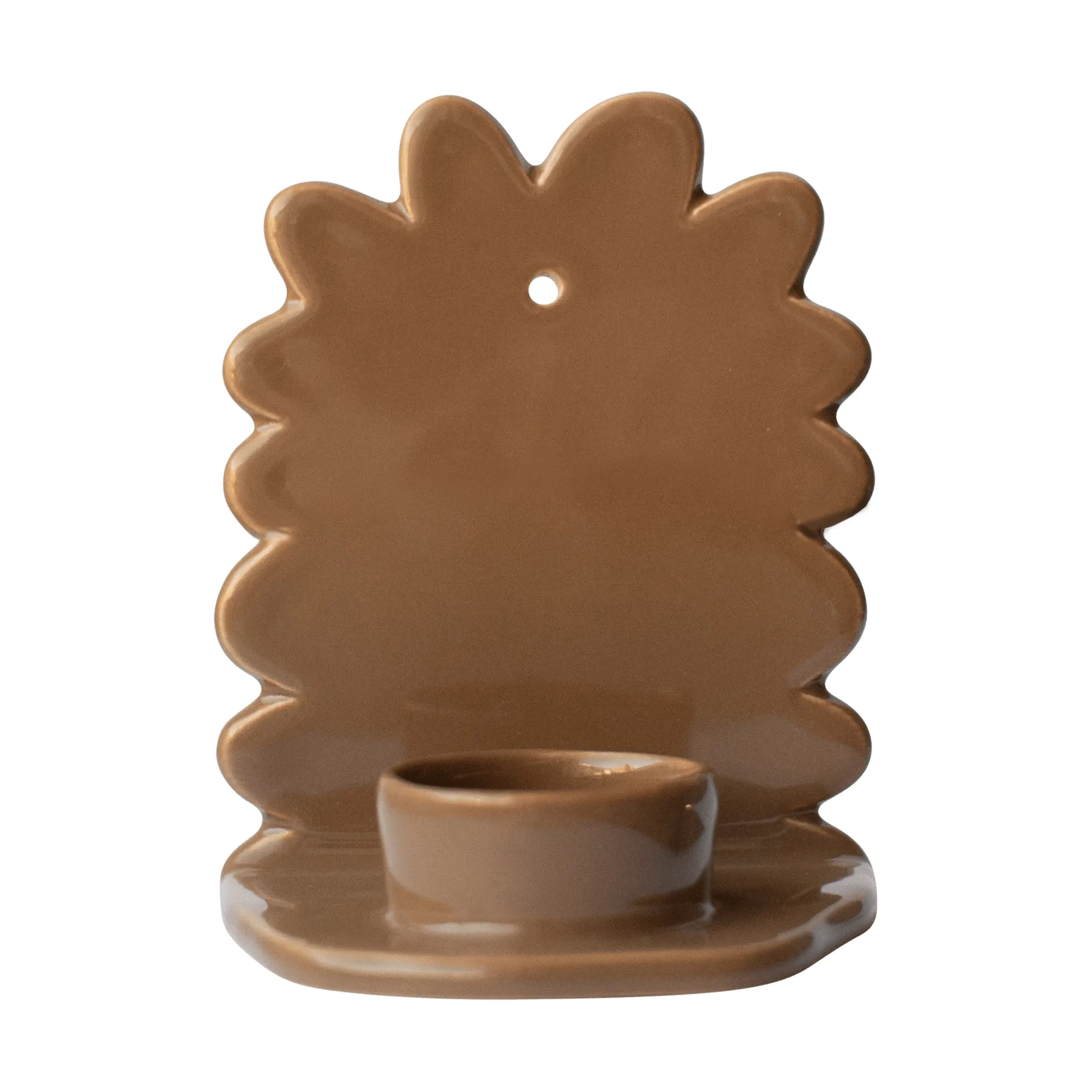 Flowery wandkandelaar, Glanzend nougat DBKD