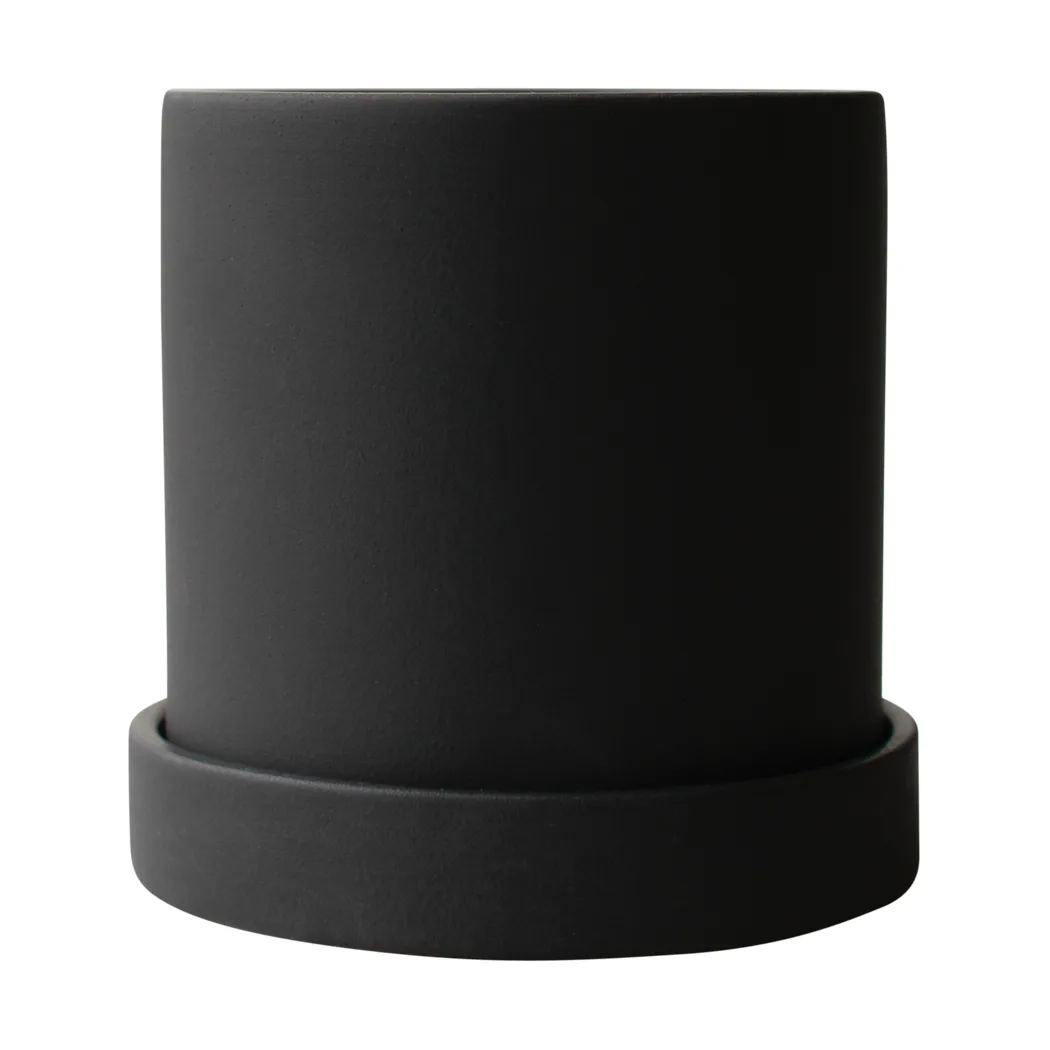 DBKD Grow pot o10 cm met schotel Sandy black | Scandinavisch Interieur | Bloempotten | Zwart