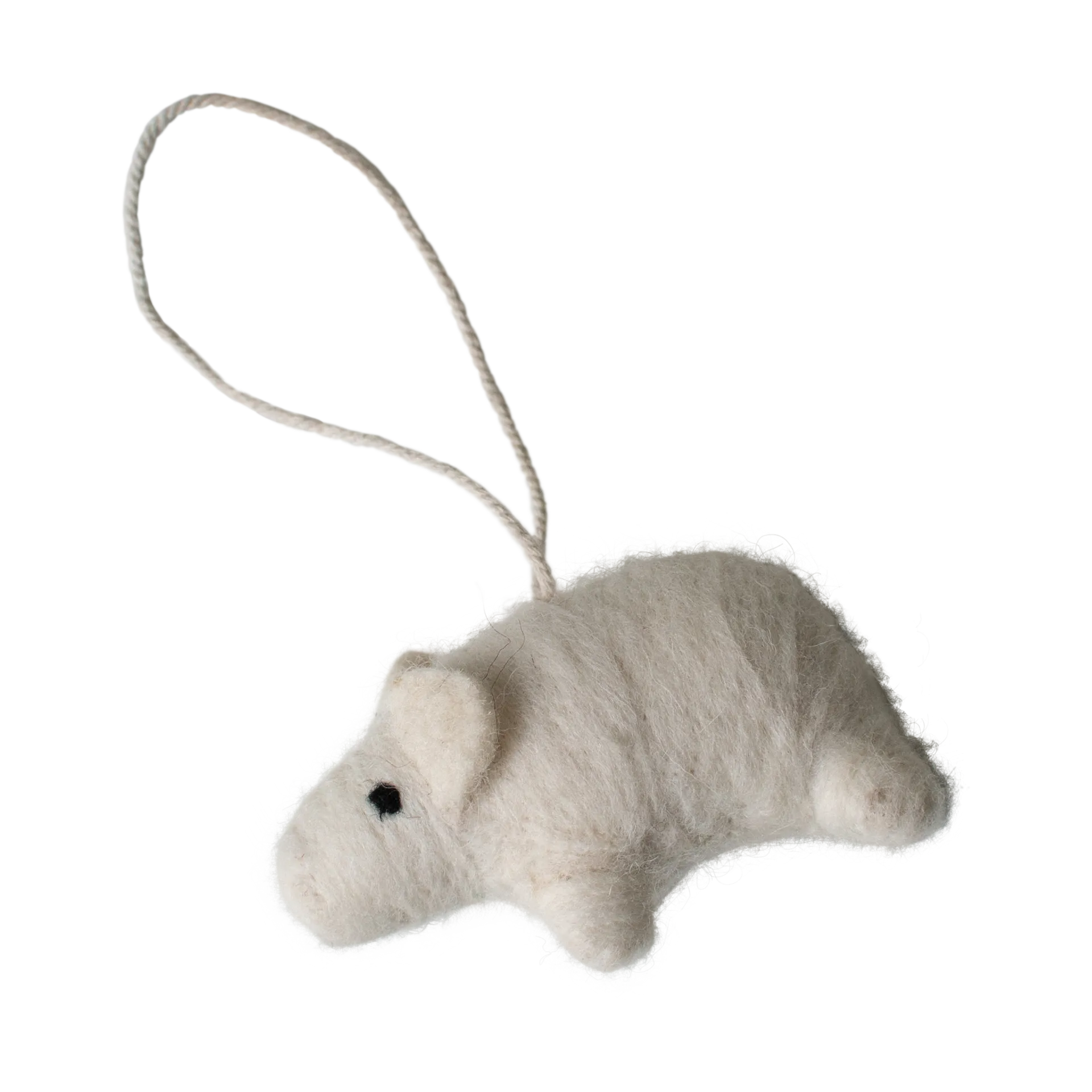 Hangend varken decoratiehanger, Wit DBKD