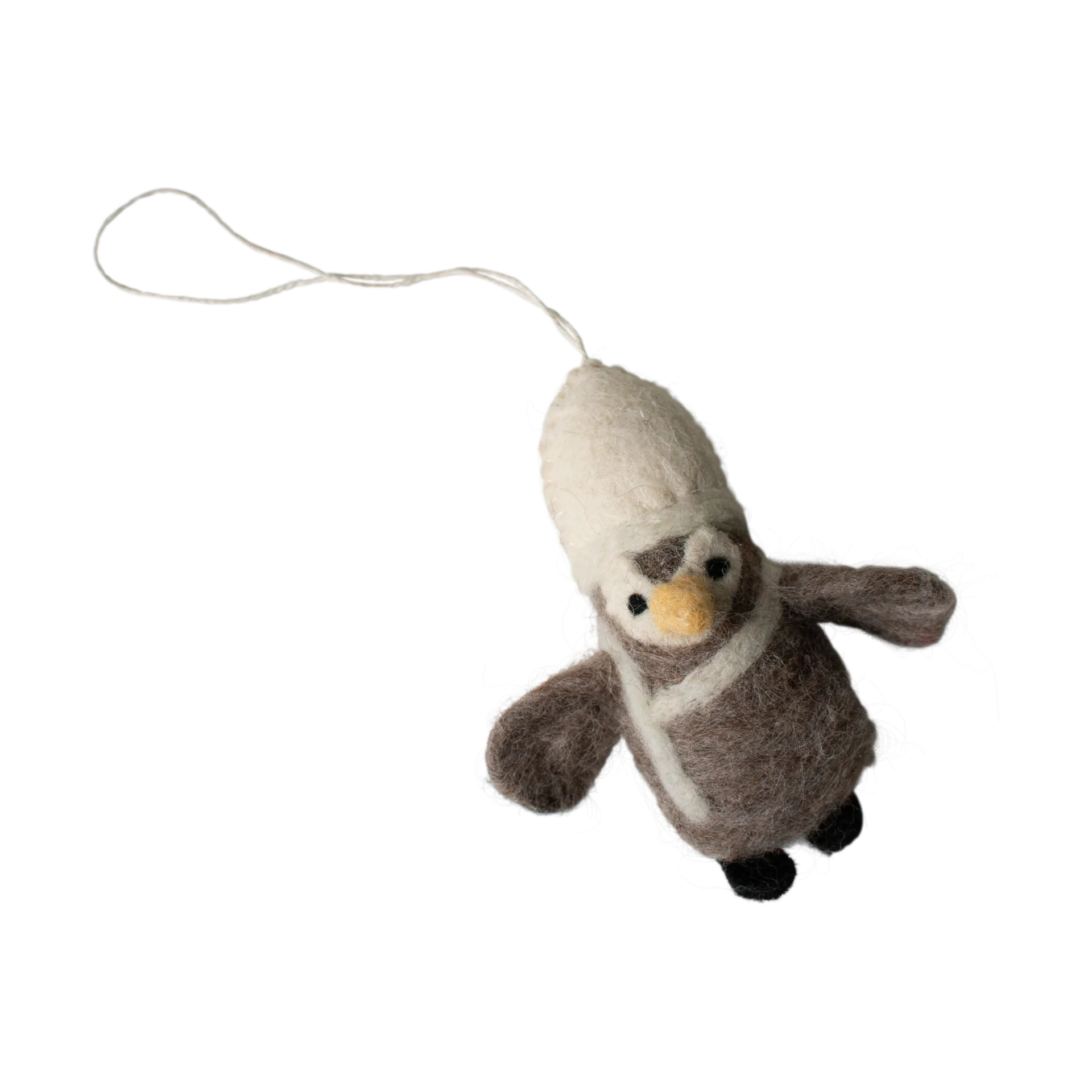 Hangende pinguïn decoratiehanger, Beige-wit DBKD