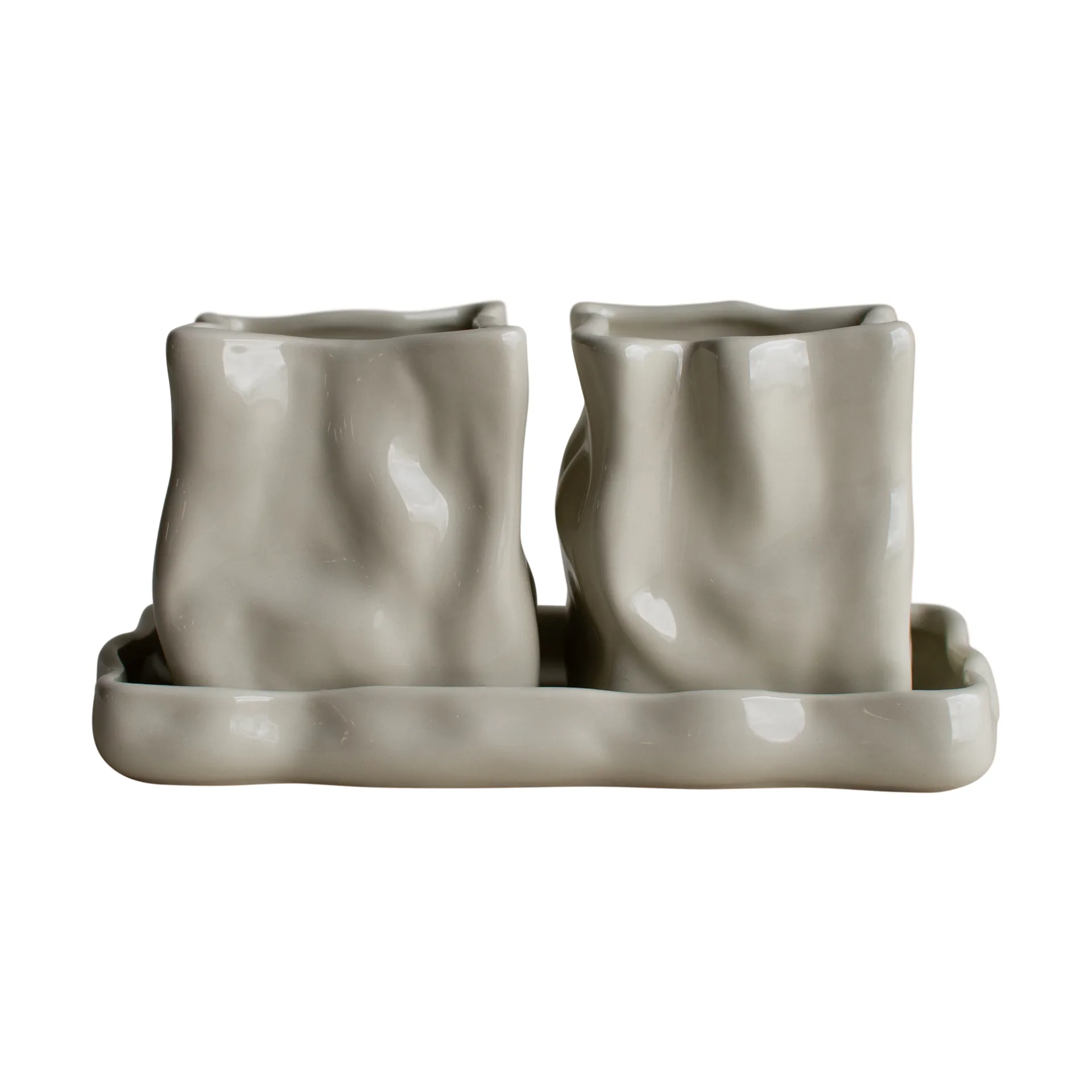 Herb bloempot 3-delig, Creme DBKD