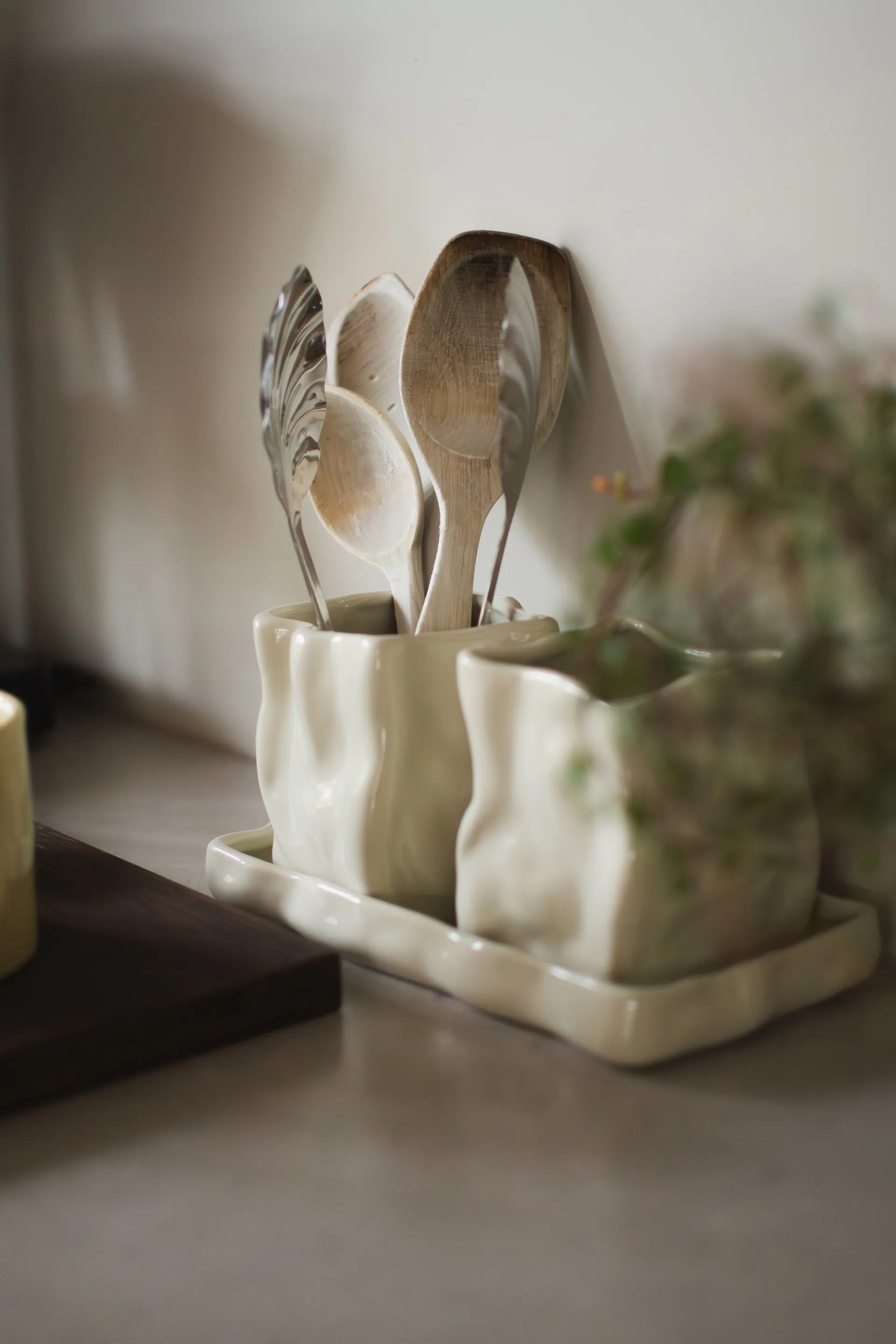 Herb bloempot 3-delig, Creme DBKD