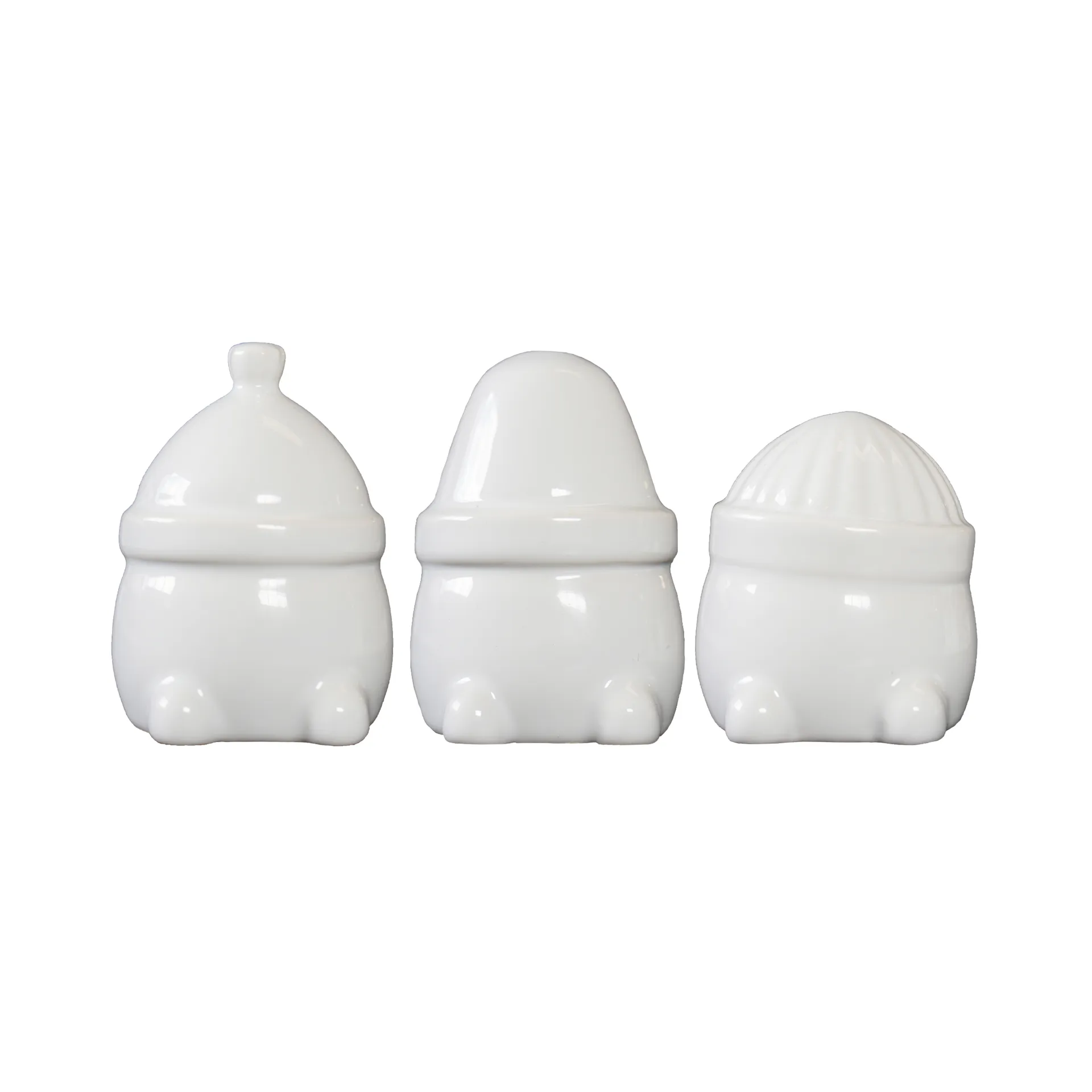 Hipster Triplets kerstdecoratie 3-pack, Shiny white DBKD