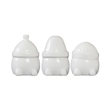 Hipster Triplets kerstdecoratie 3-pack - Shiny white - DBKD