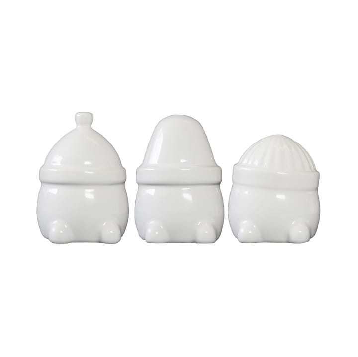 Hipster Triplets kerstdecoratie 3-pack - Shiny white - DBKD