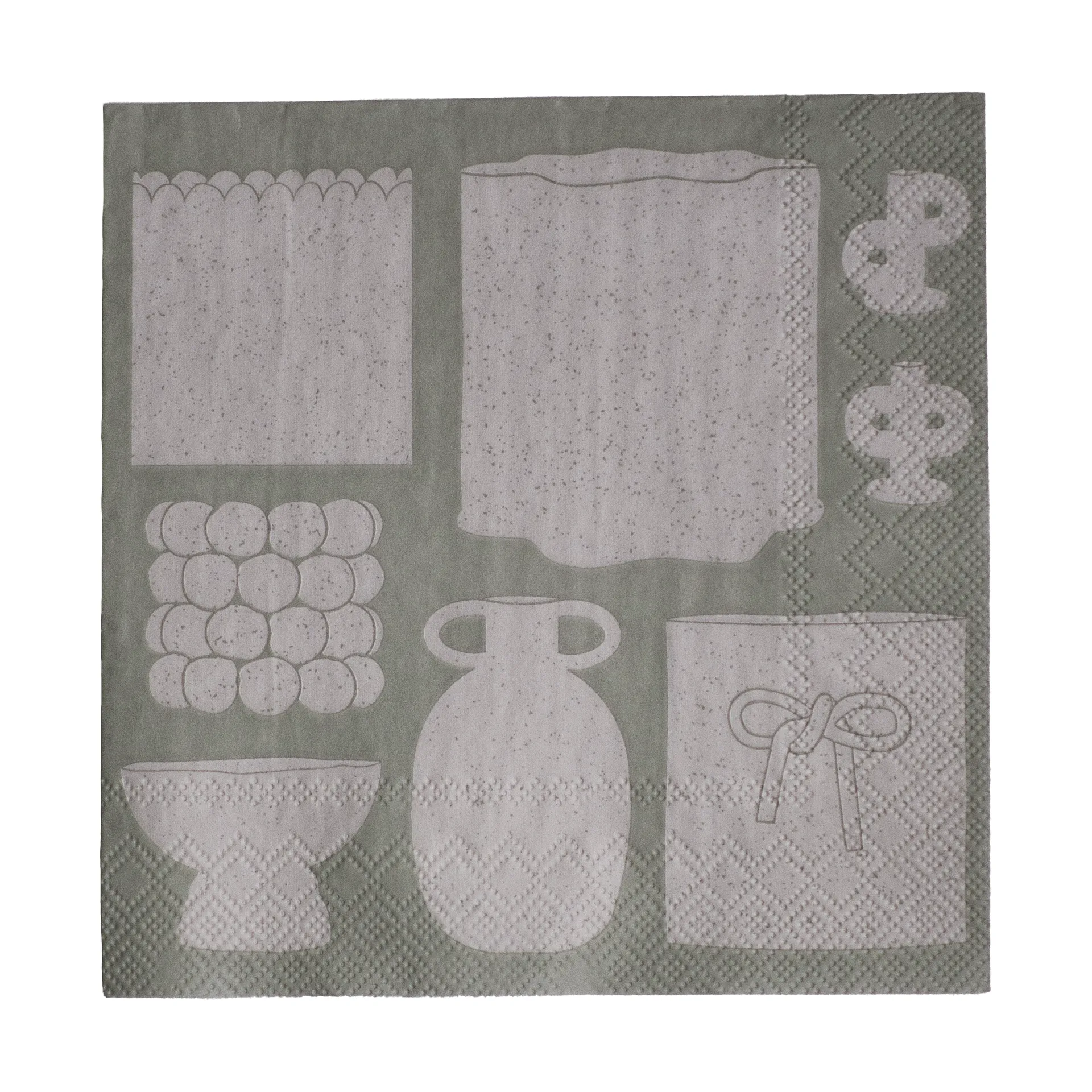 Illustration papieren servet 33x33 cm 20-pack, Beige DBKD