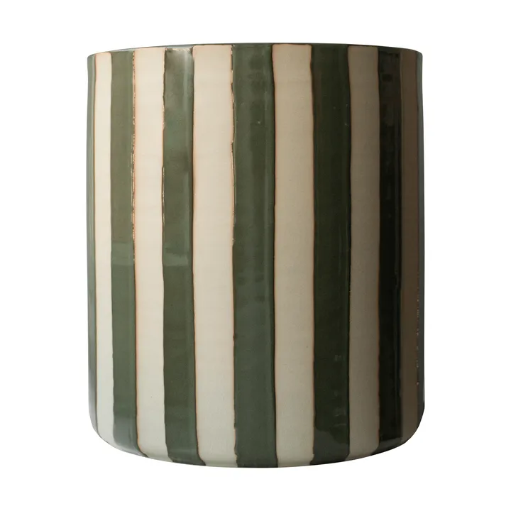 Line bloempot Ø21x24 cm - Stripe green - DBKD