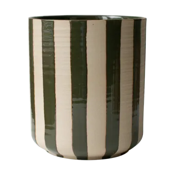 Line pot Ø14x16 cm - Stripe Green - DBKD