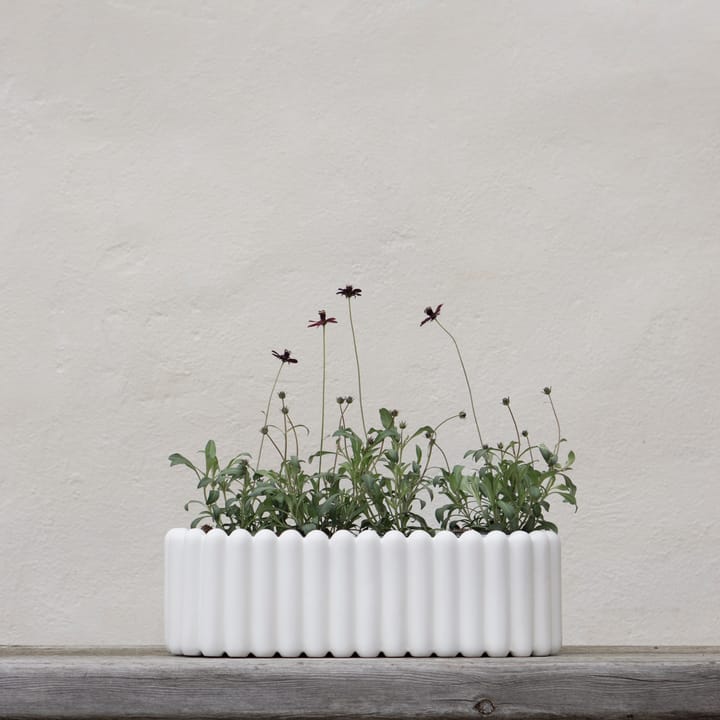 Mist bloempot ovaal, White DBKD
