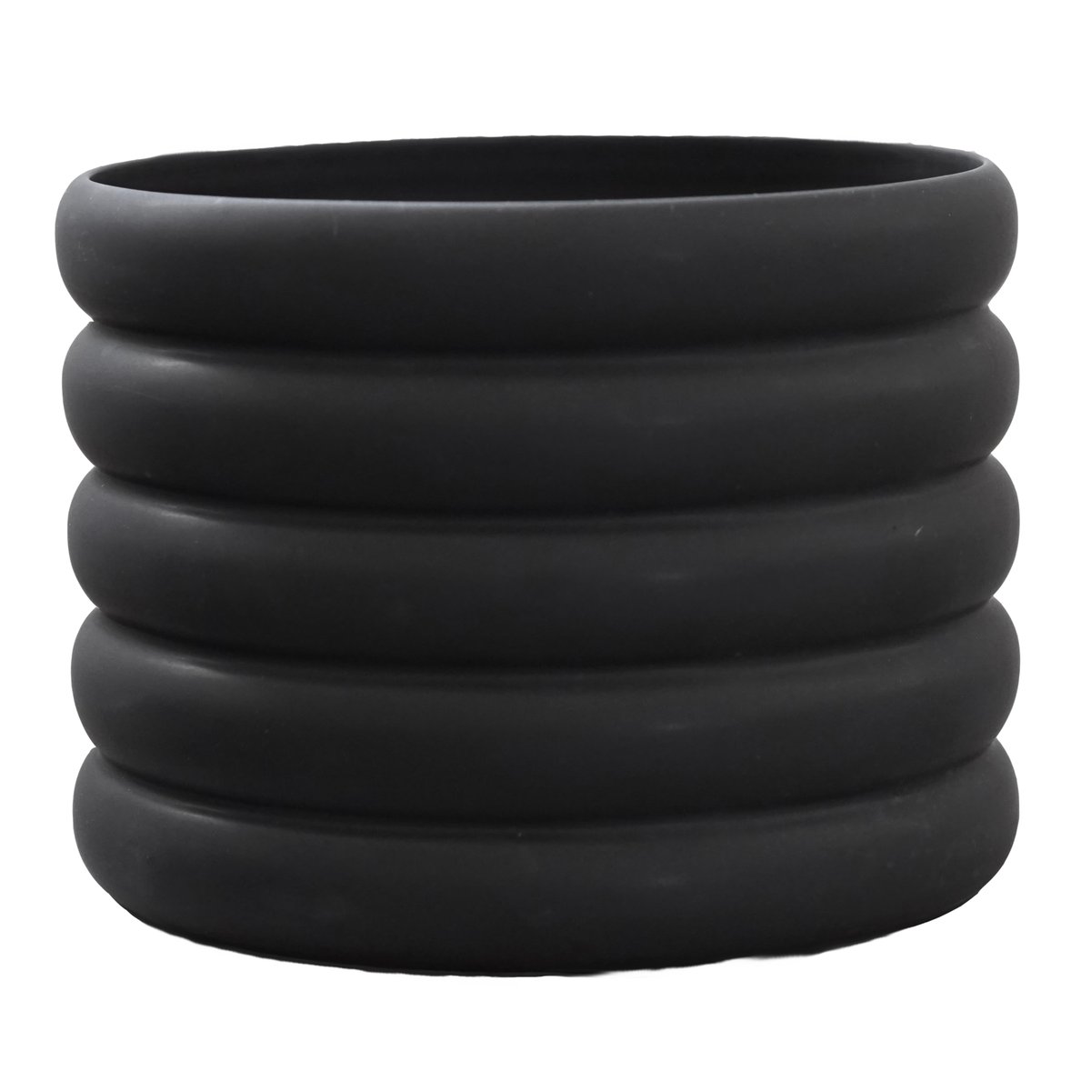 DBKD Mud bloempot zwart groot - o 20 cm. | Scandinavisch Interieur | Bloempotten | Zwart