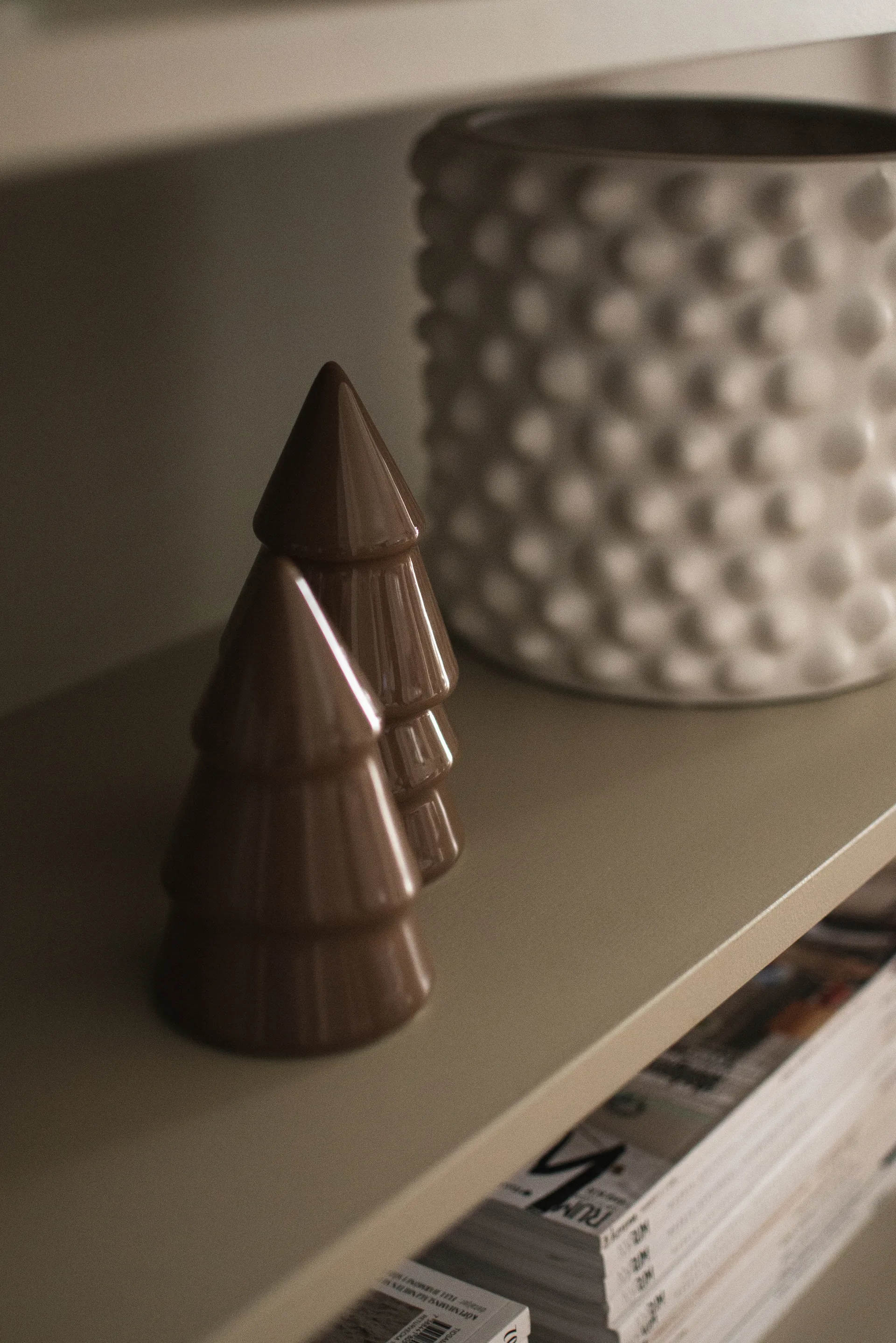 Narrow decoratie 14 cm, Shiny nougat DBKD