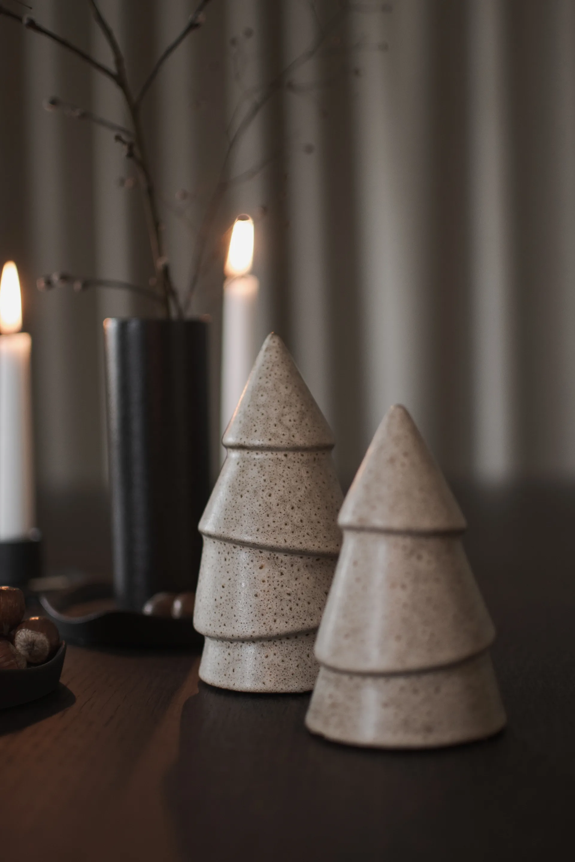 Narrow kerstboom beige, Large 14 cm DBKD