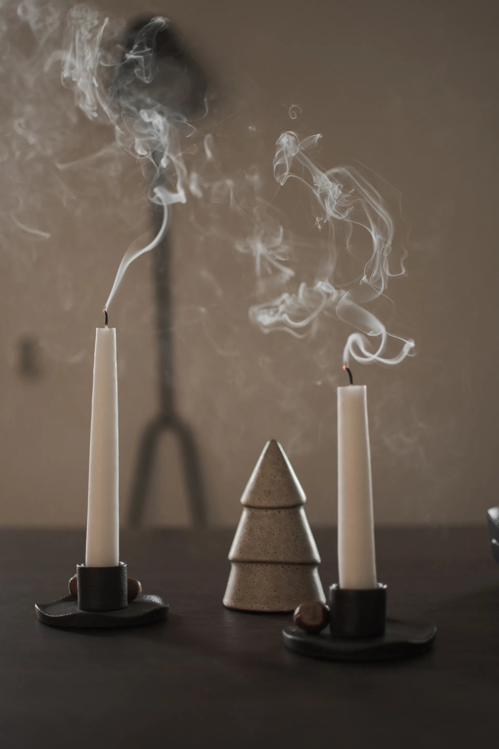 Narrow kerstboom beige, Small 11 cm DBKD