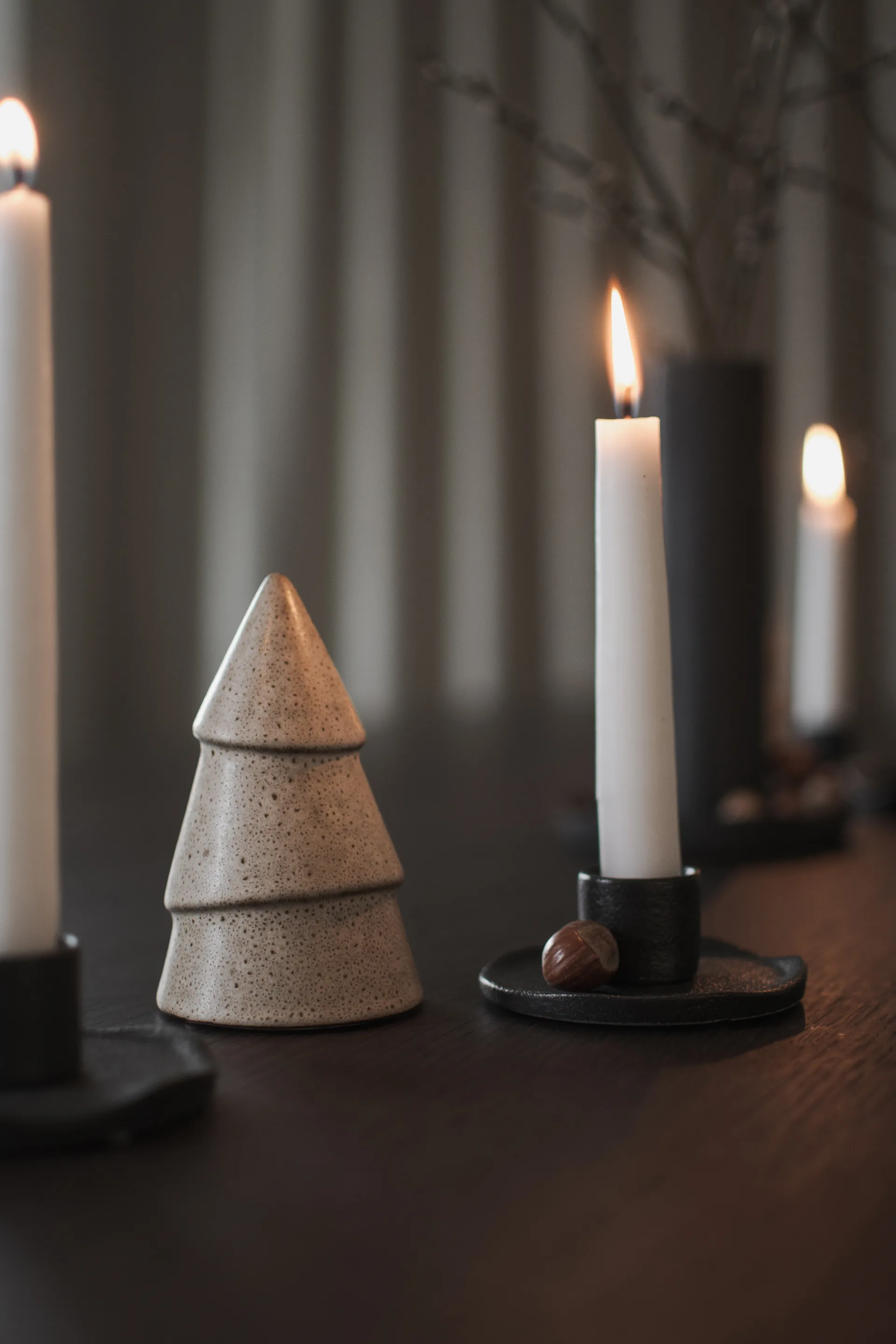 Narrow kerstboom beige, Small 11 cm DBKD