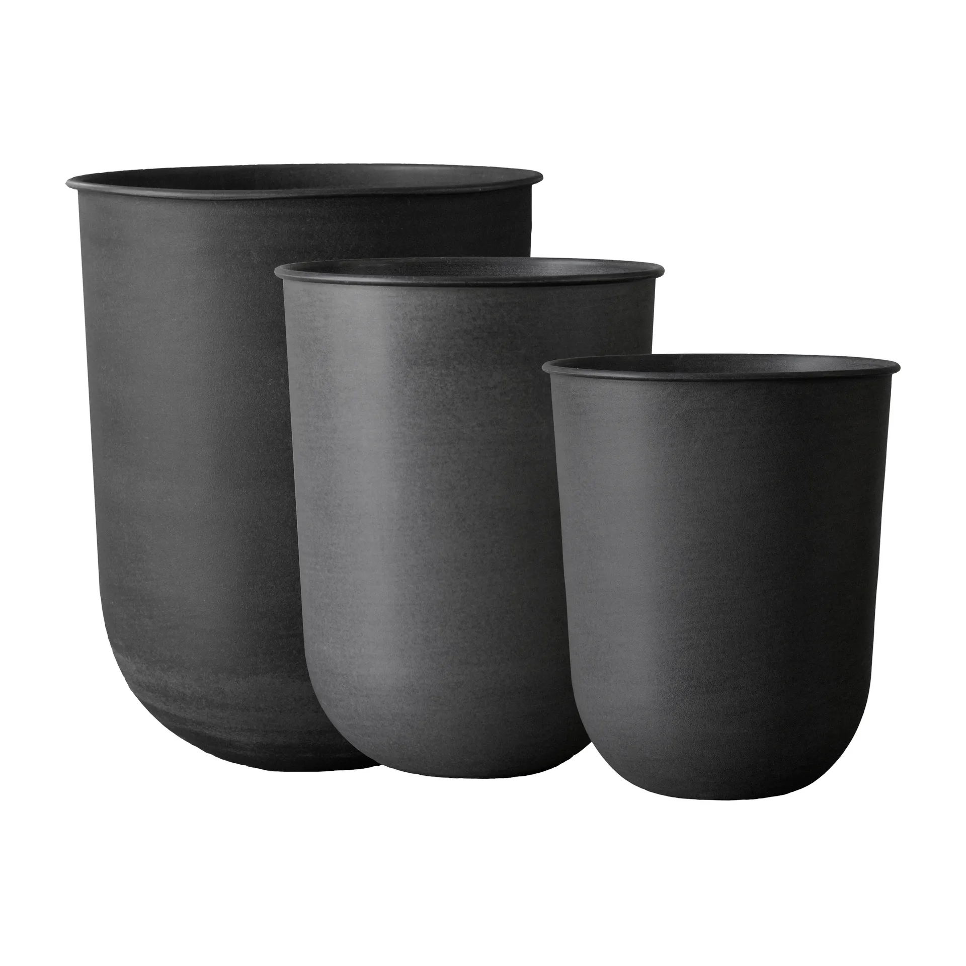 Out bloempot 3-delig, Black DBKD