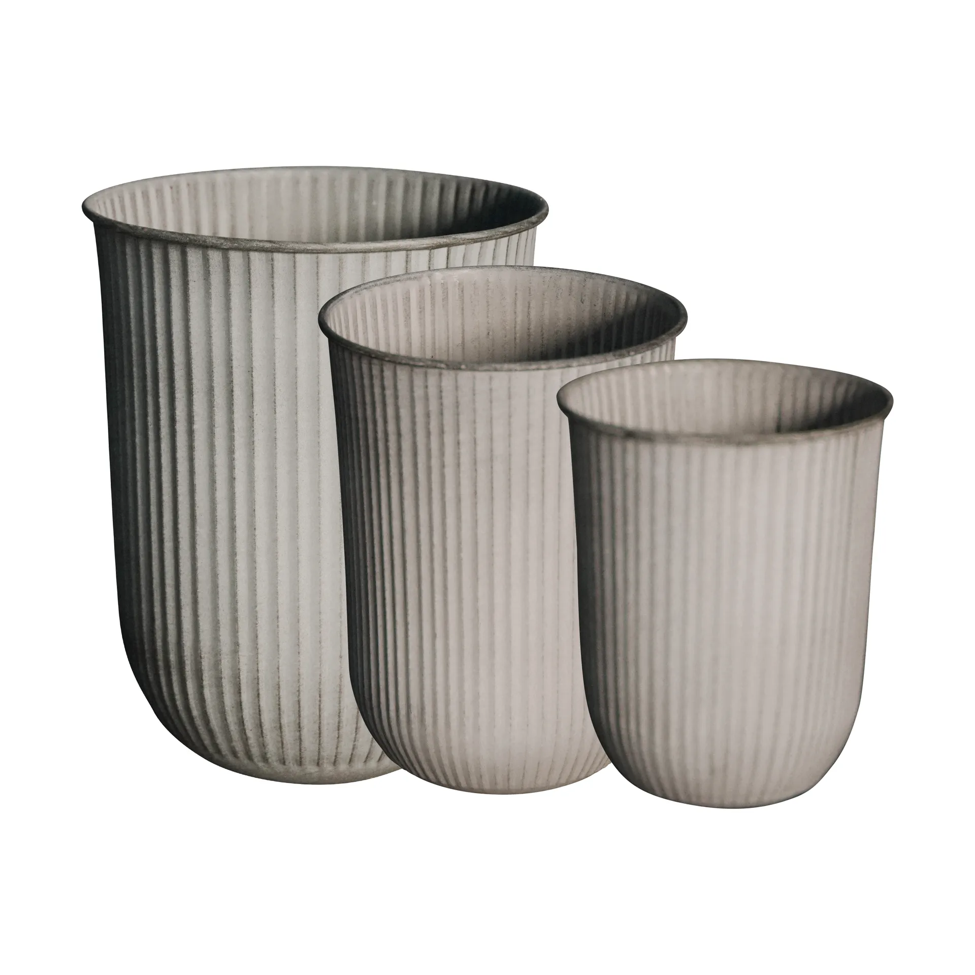 Out stripe bloempot 3-pack, Beige DBKD