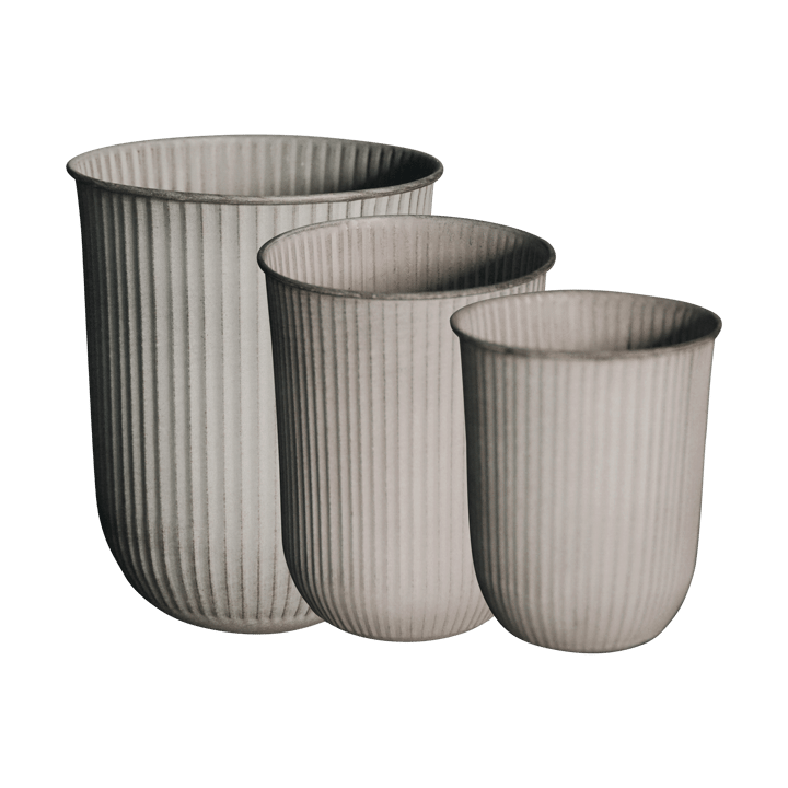 Out stripe bloempot 3-pack - Beige - DBKD