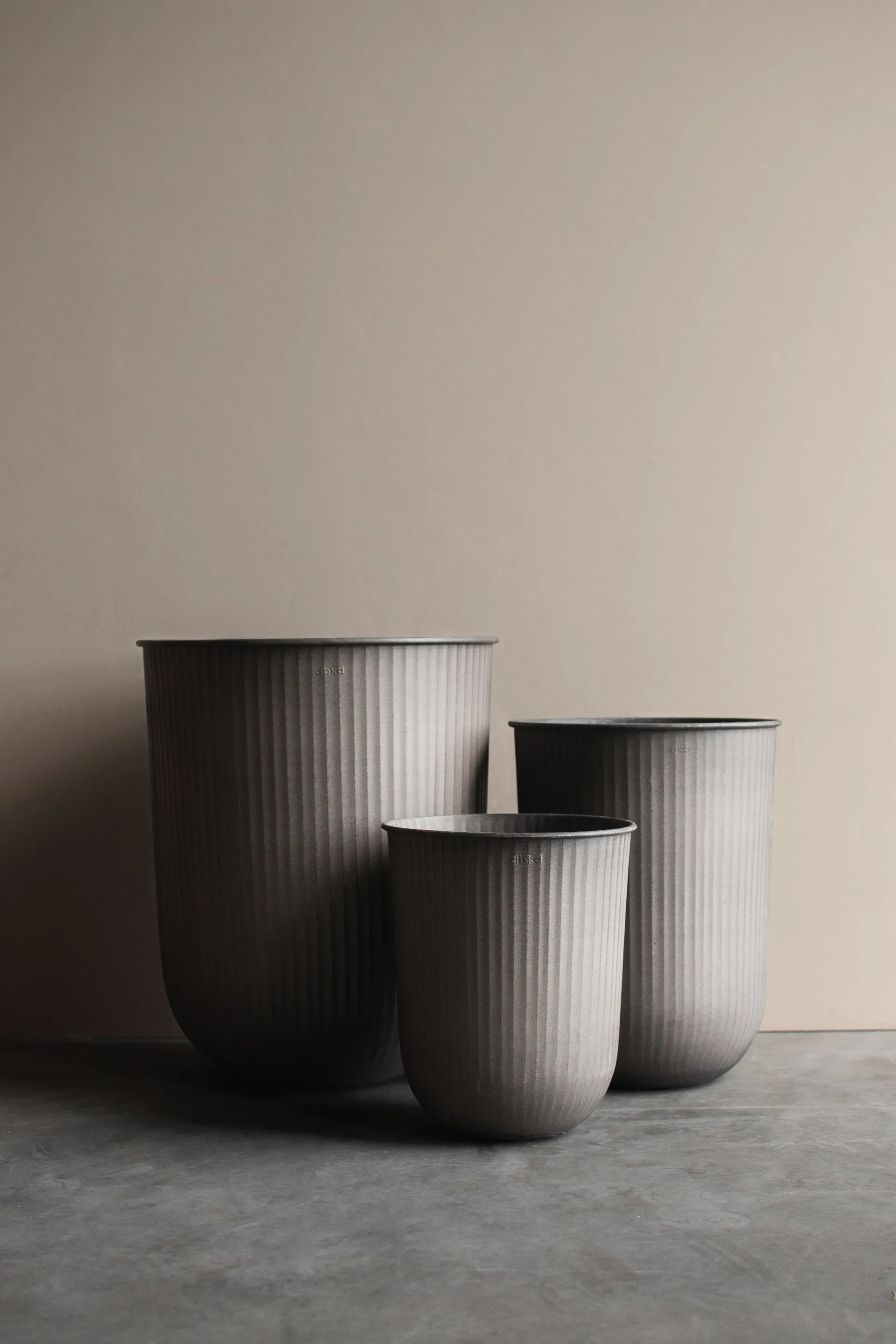 Out stripe bloempot 3-pack, Beige DBKD