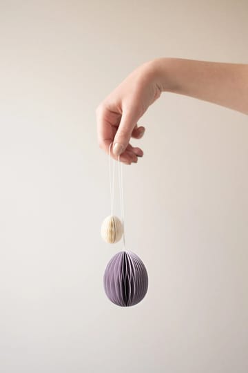 Ovoid paashanger papier 7 cm - Purple - DBKD