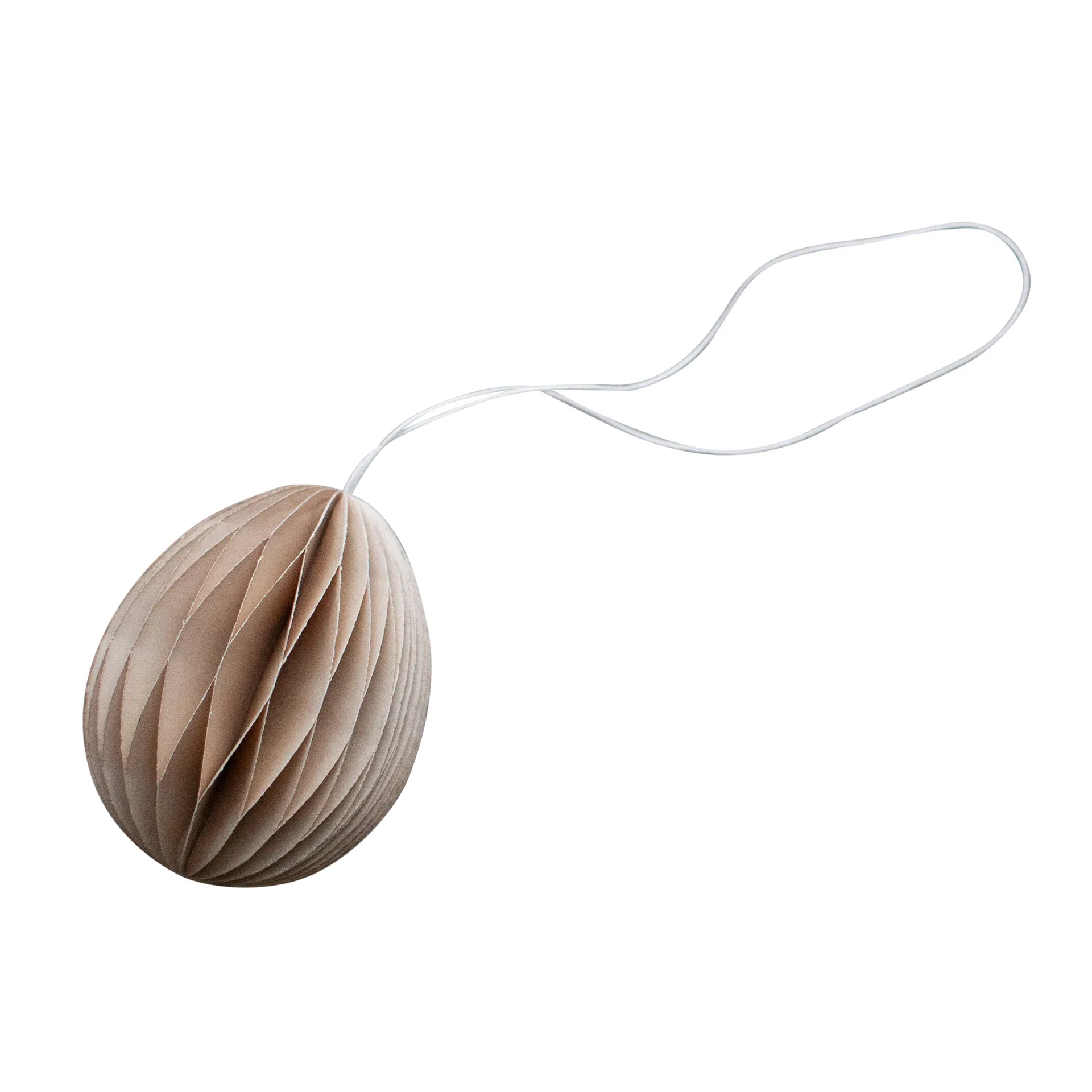 Ovoid paashanger papier 7 cm, Sand DBKD