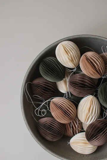 Ovoid paashanger papier 7 cm - Sand - DBKD