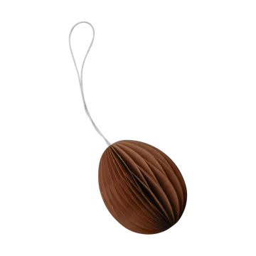 Ovoid paashanger papier 7 cm - Terracotta - DBKD