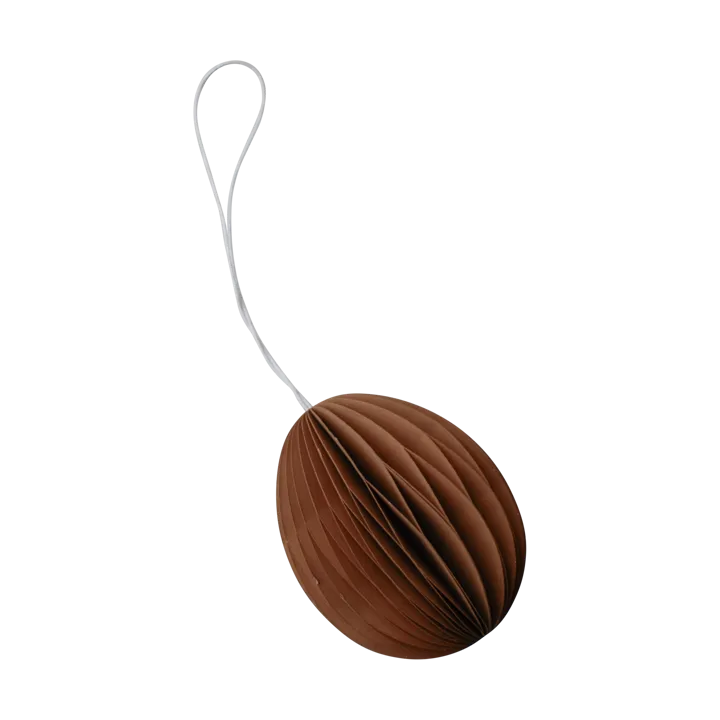 Ovoid paashanger papier 7 cm - Terracotta - DBKD