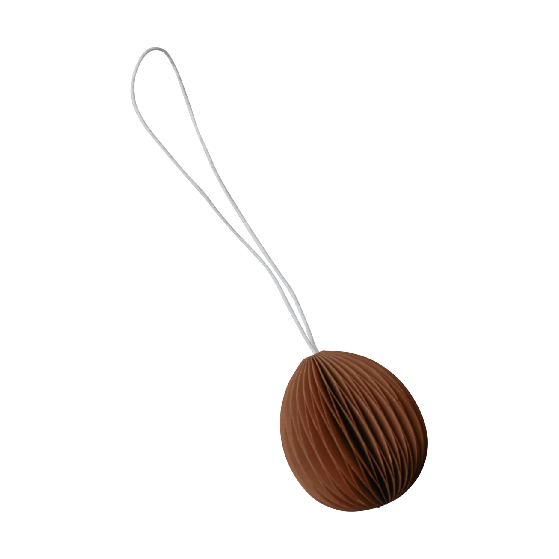 Ovoid paashanger papier small 4 cm, Terracotta DBKD