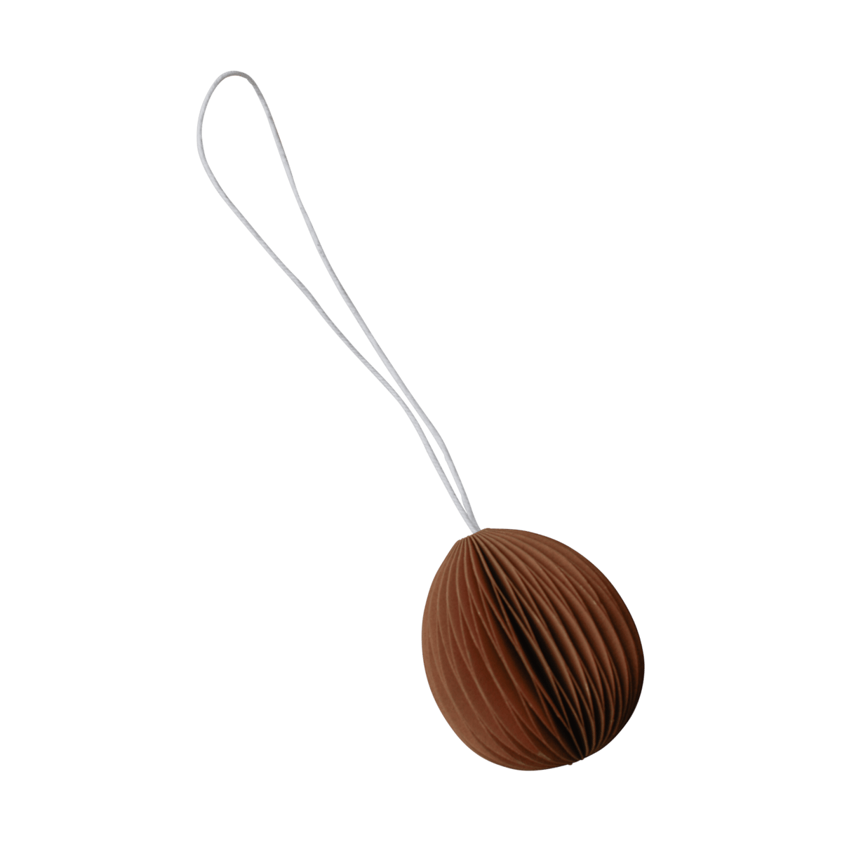 DBKD Ovoid paashanger papier small 4 cm Terracotta | Scandinavisch Interieur | Decoratieve accessoires | Bruin