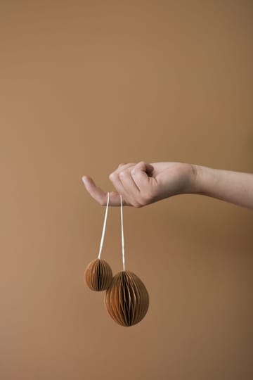 Ovoid paashanger papier small 4 cm - Terracotta - DBKD